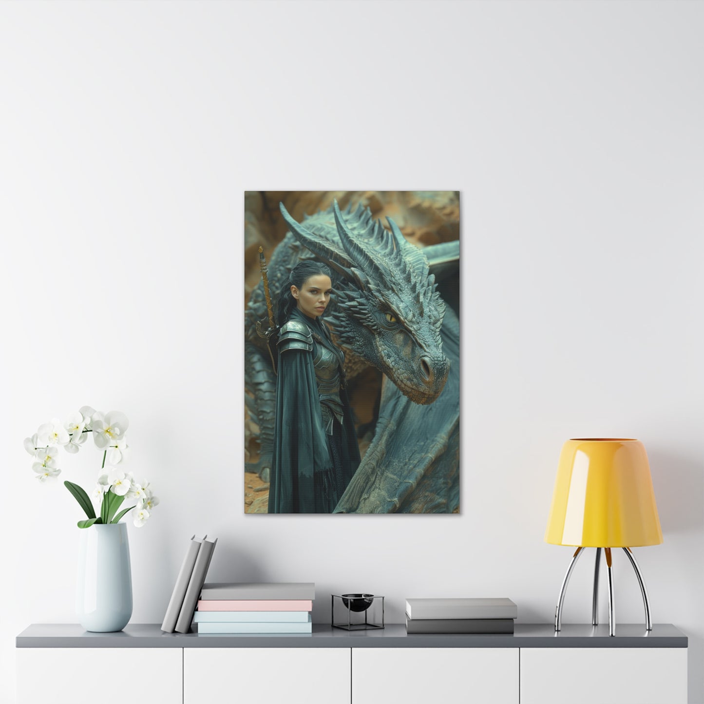 "Dragon Warrior" Canvas Stretched, 0.75" - Print