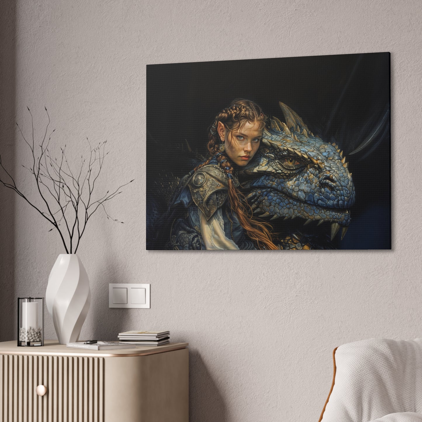 "Bond Of The Dragonrider"  Canvas Stretched, 0.75" - Print