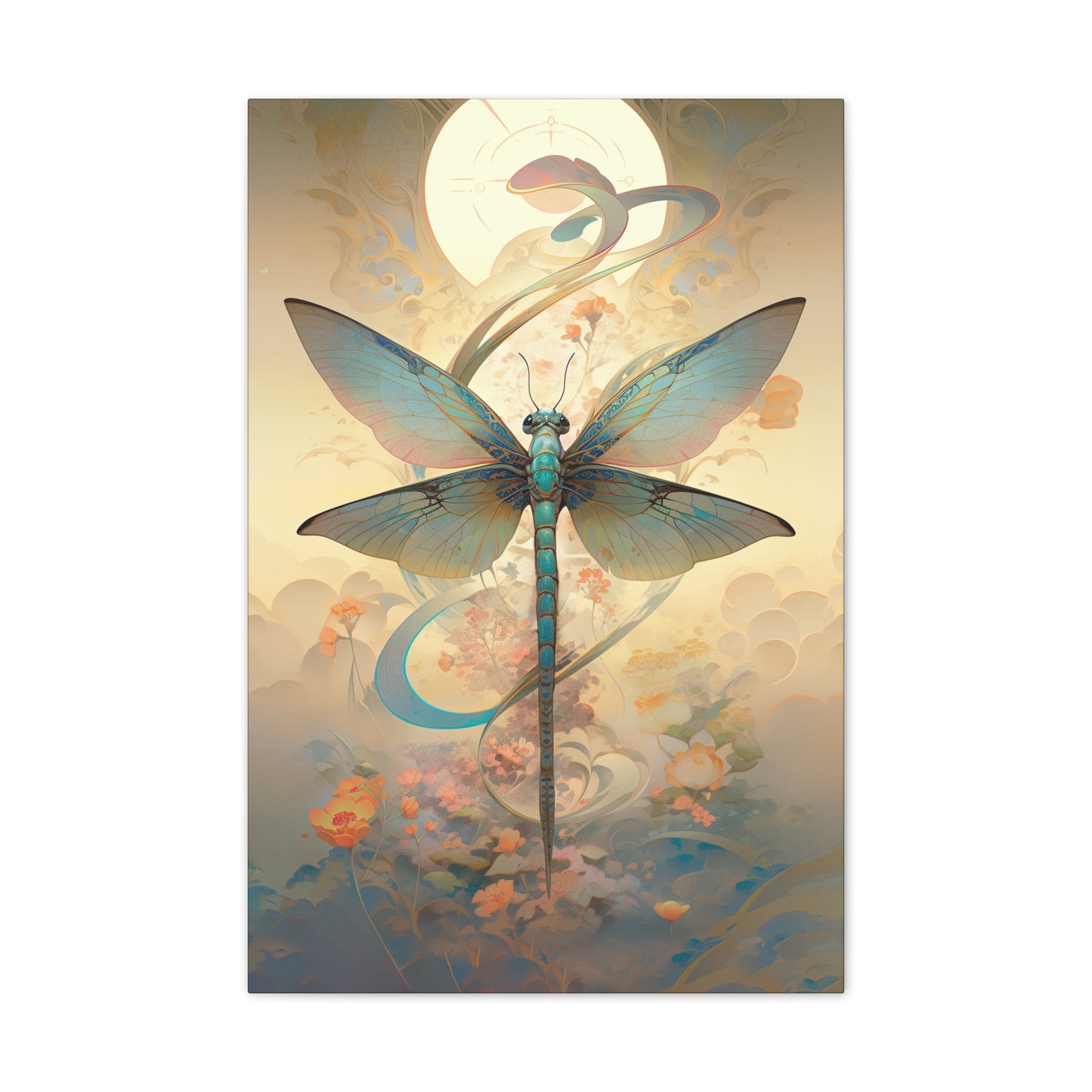 "Zen Dragonfly" Canvas Stretched, 0.75" - Print