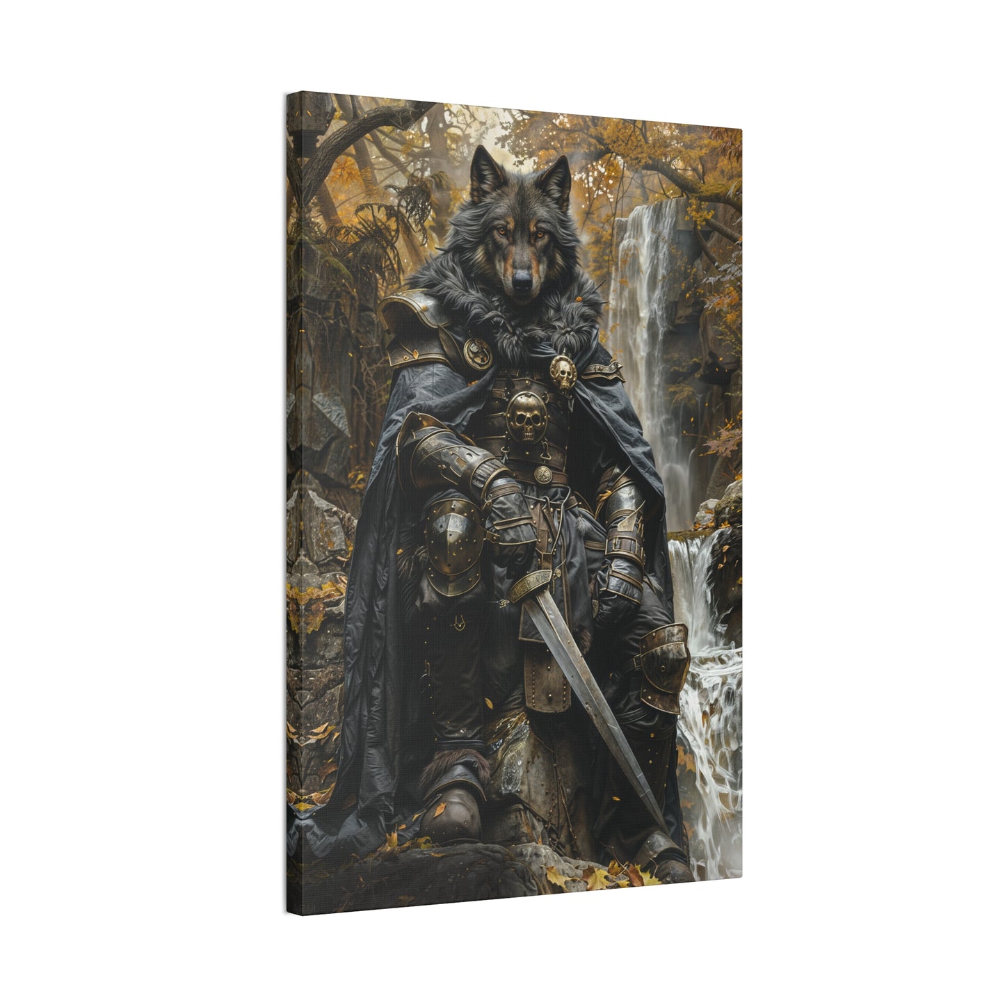 "Dark Wolf" Canvas Stretched, 0.75" - Print