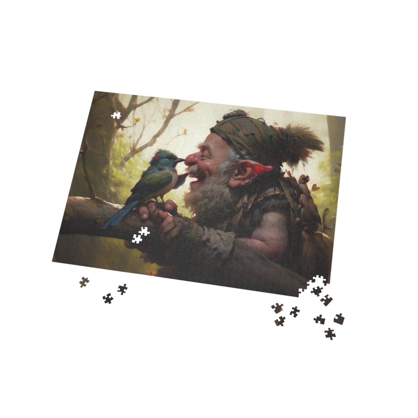 "Feathered Jester" Puzzle (500, 1000-Piece)