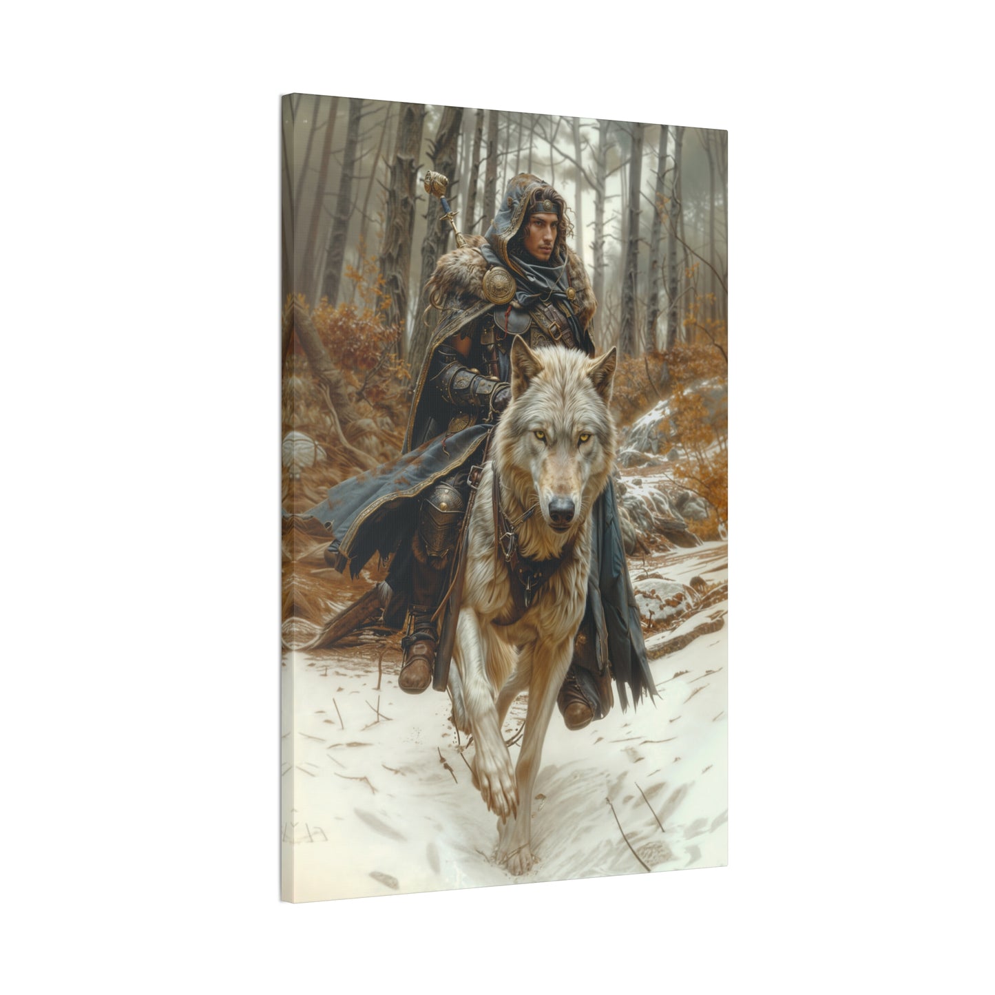 "Wolf Rider" Canvas Stretched, 0.75" - Print