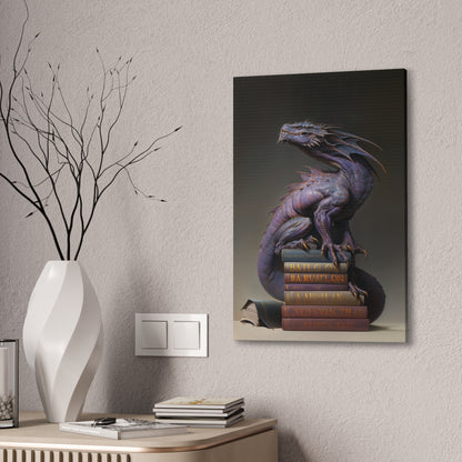 "Book Wyrm" Canvas Stretched, 0.75" - Print