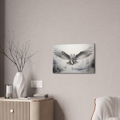 "Snowdrify Owl"  Canvas Stretched, 0.75" - Print