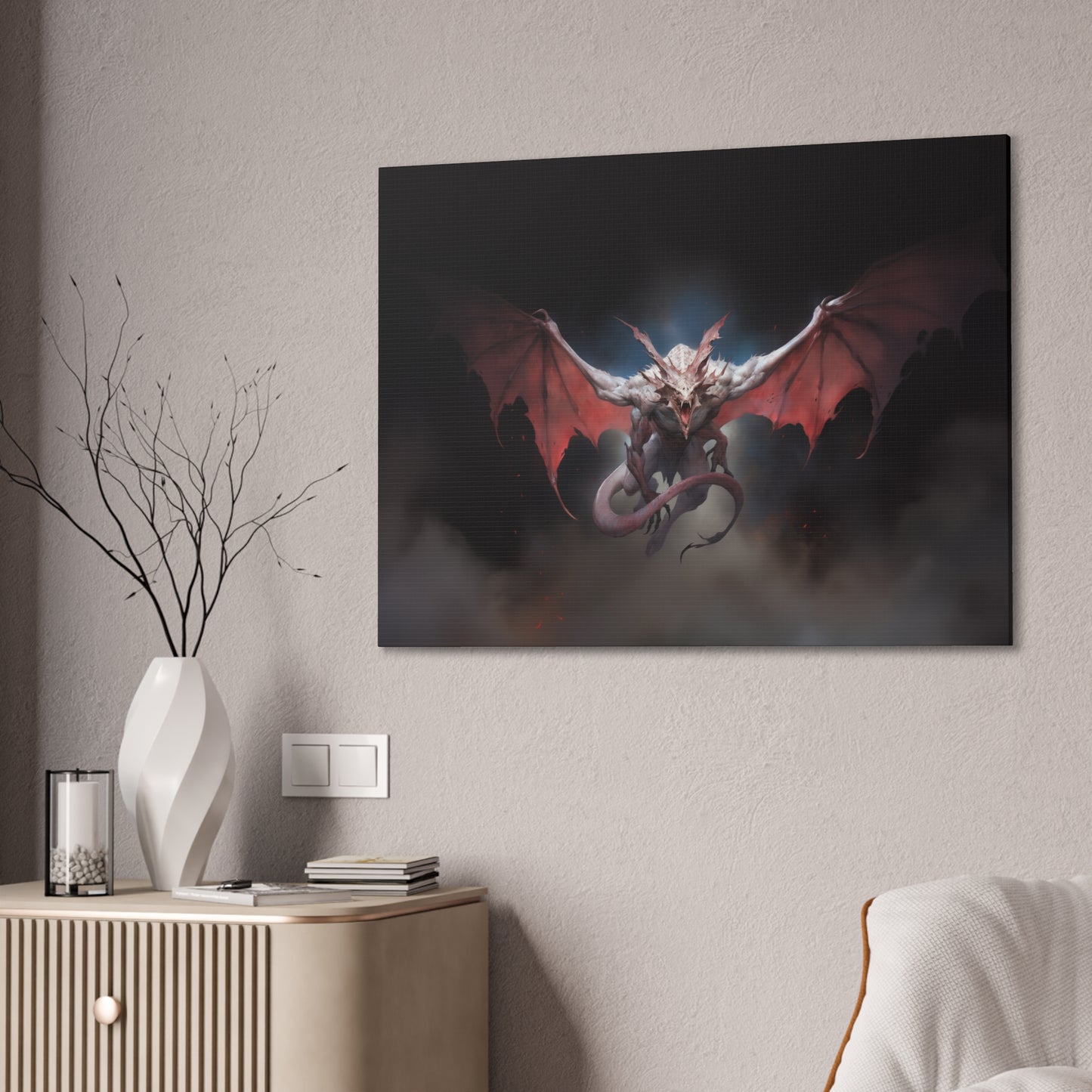 "Winged Nightmare"  Canvas Stretched, 0.75" - Print