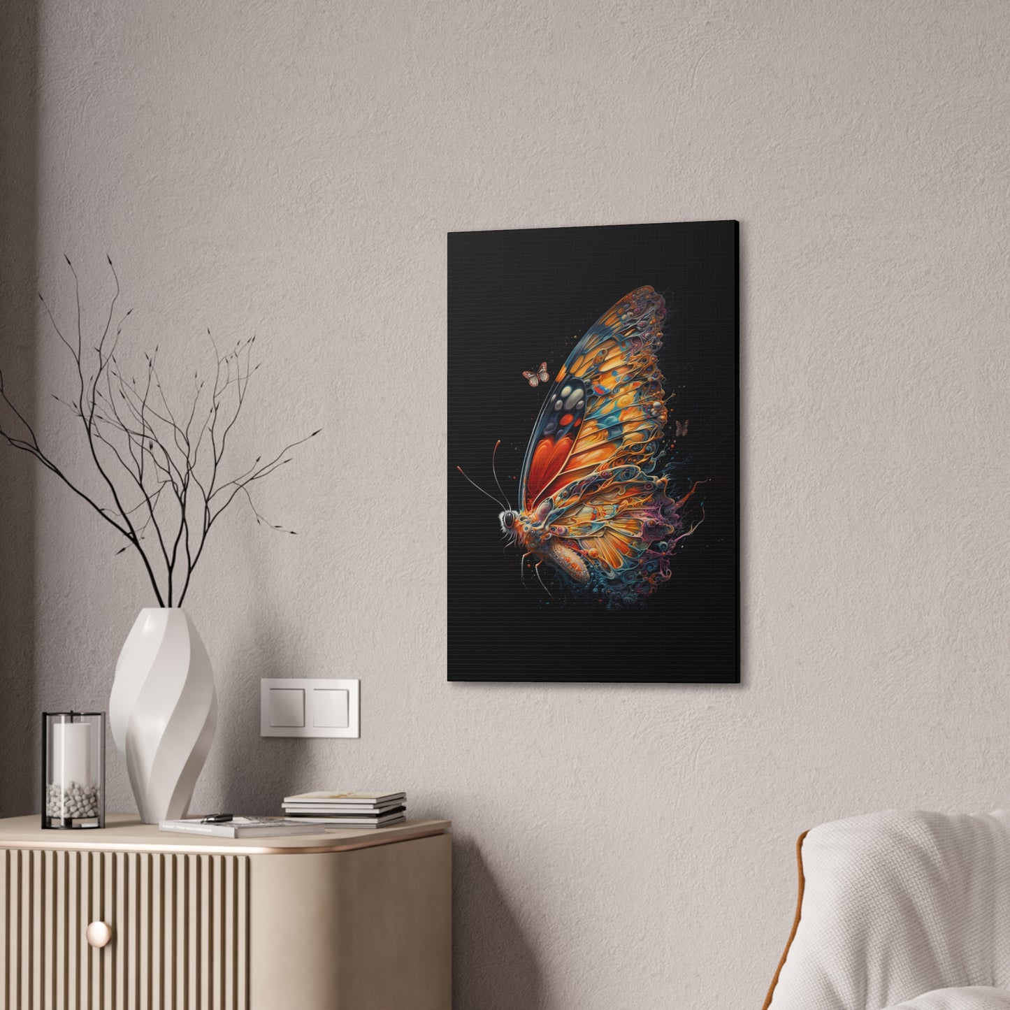 "Liquid Mirage Butterfly" Canvas Stretched, 0.75" - Print