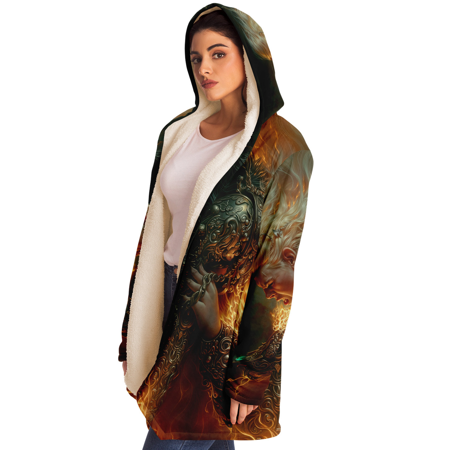 Fiery Choices Microfleece Cloak