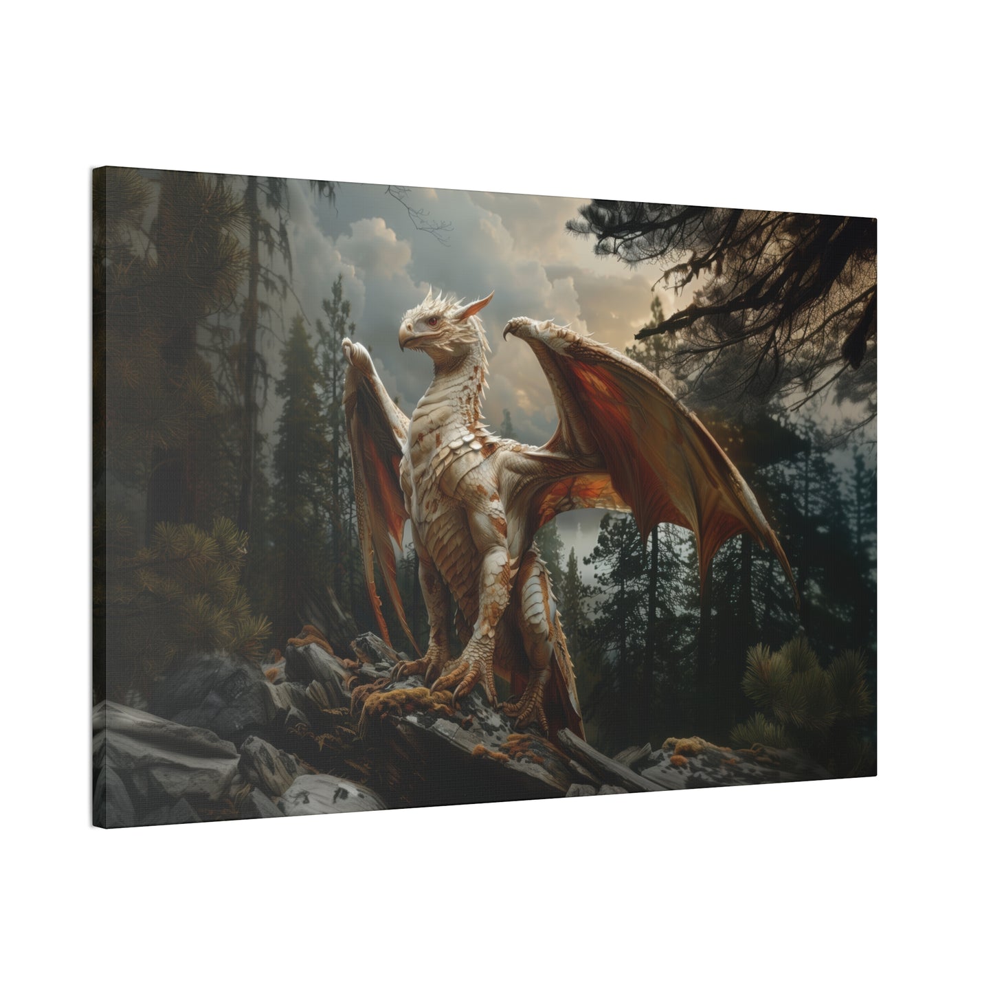 "Forest Drake"  Canvas Stretched, 0.75" - Print