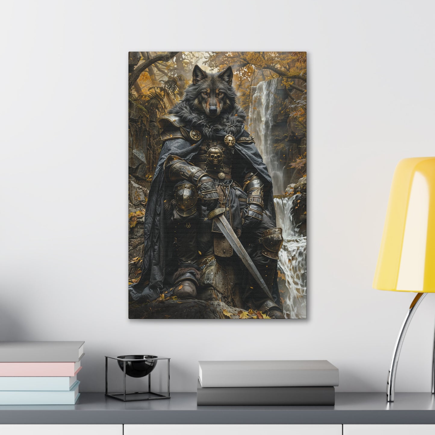 "Dark Wolf" Canvas Stretched, 0.75" - Print