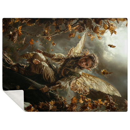 Autumns Winged Watcher Premium Microfleece Blanket