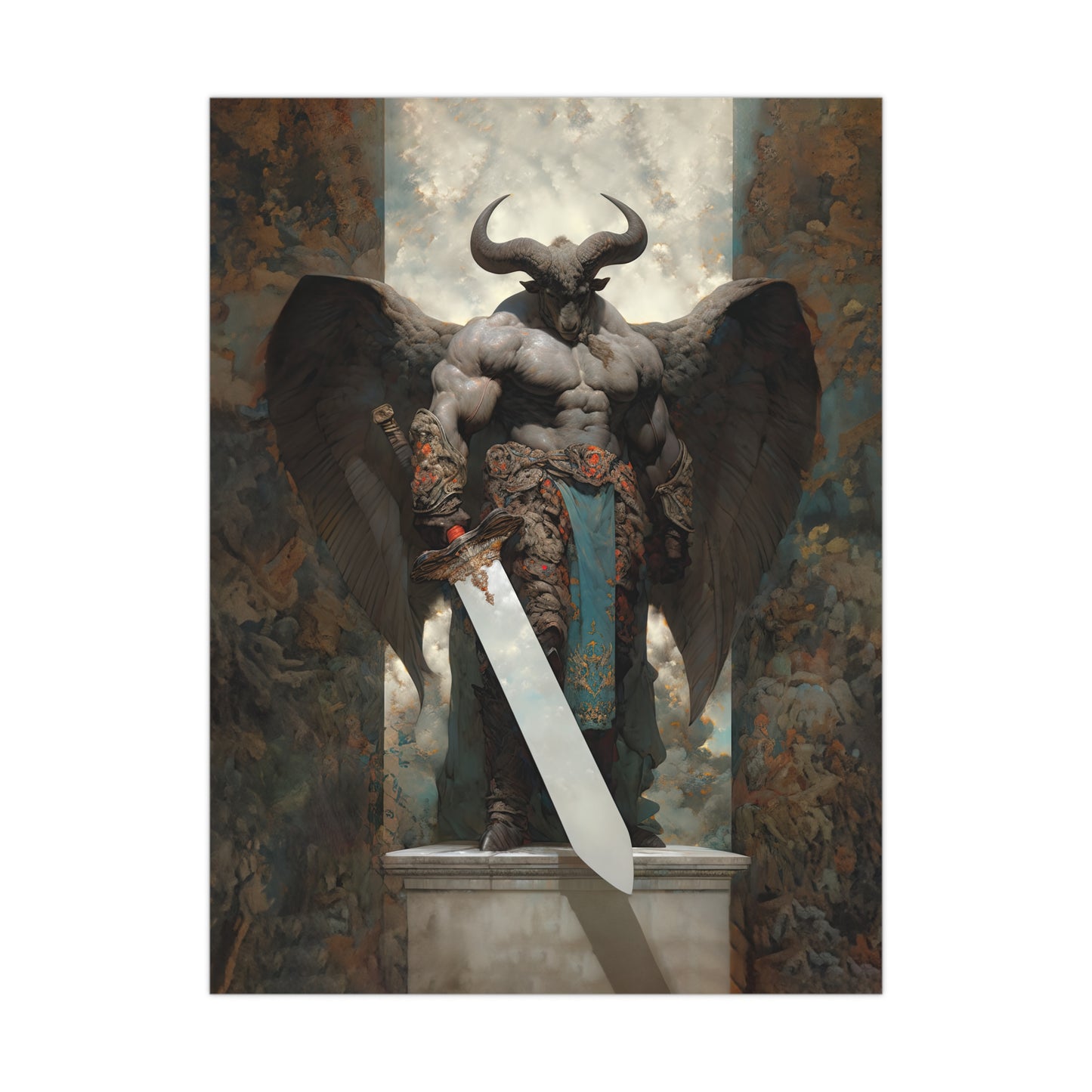 "Winged Minotaur" Poster - Print