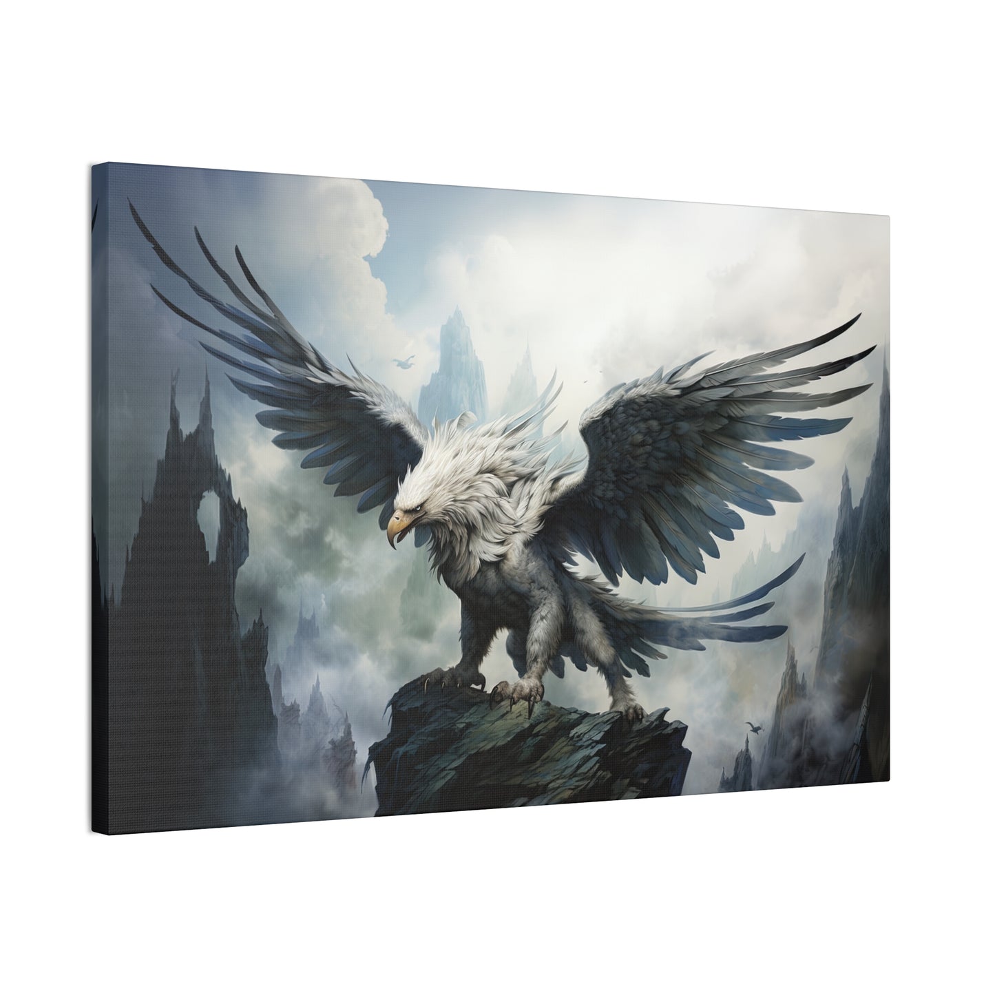 "Glacier Guardian Griffon"  Canvas Stretched, 0.75" - Print