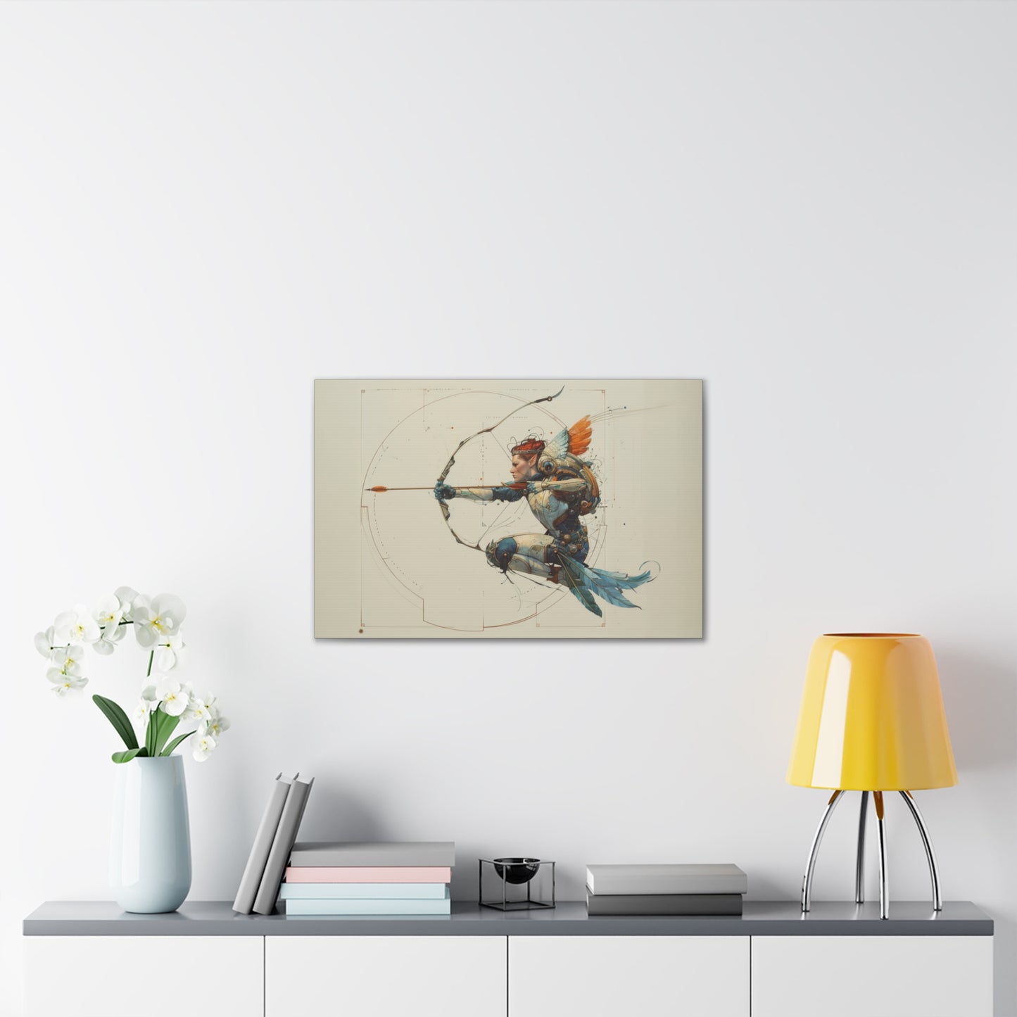 "Skyborne Archer"  Canvas Stretched, 0.75" - Print