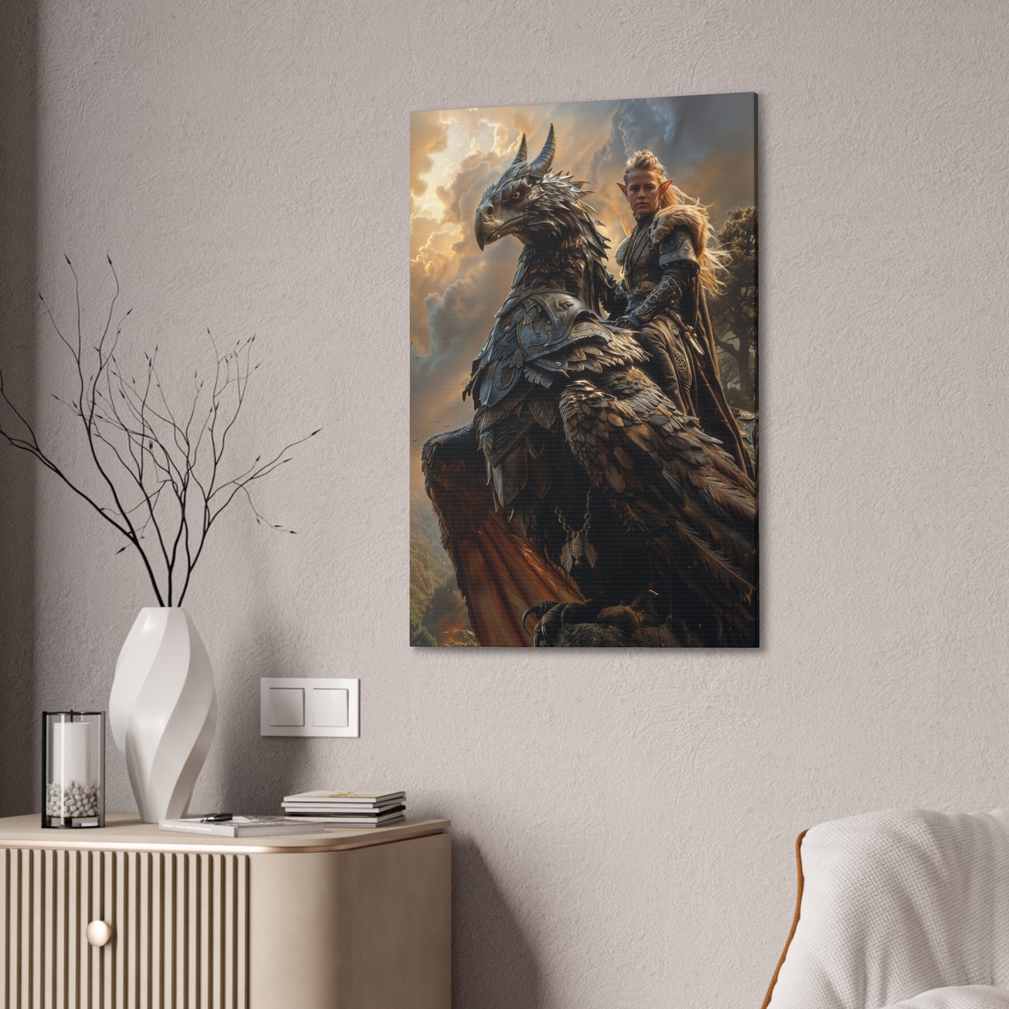 "Black Rider" Canvas Stretched, 0.75" - Print