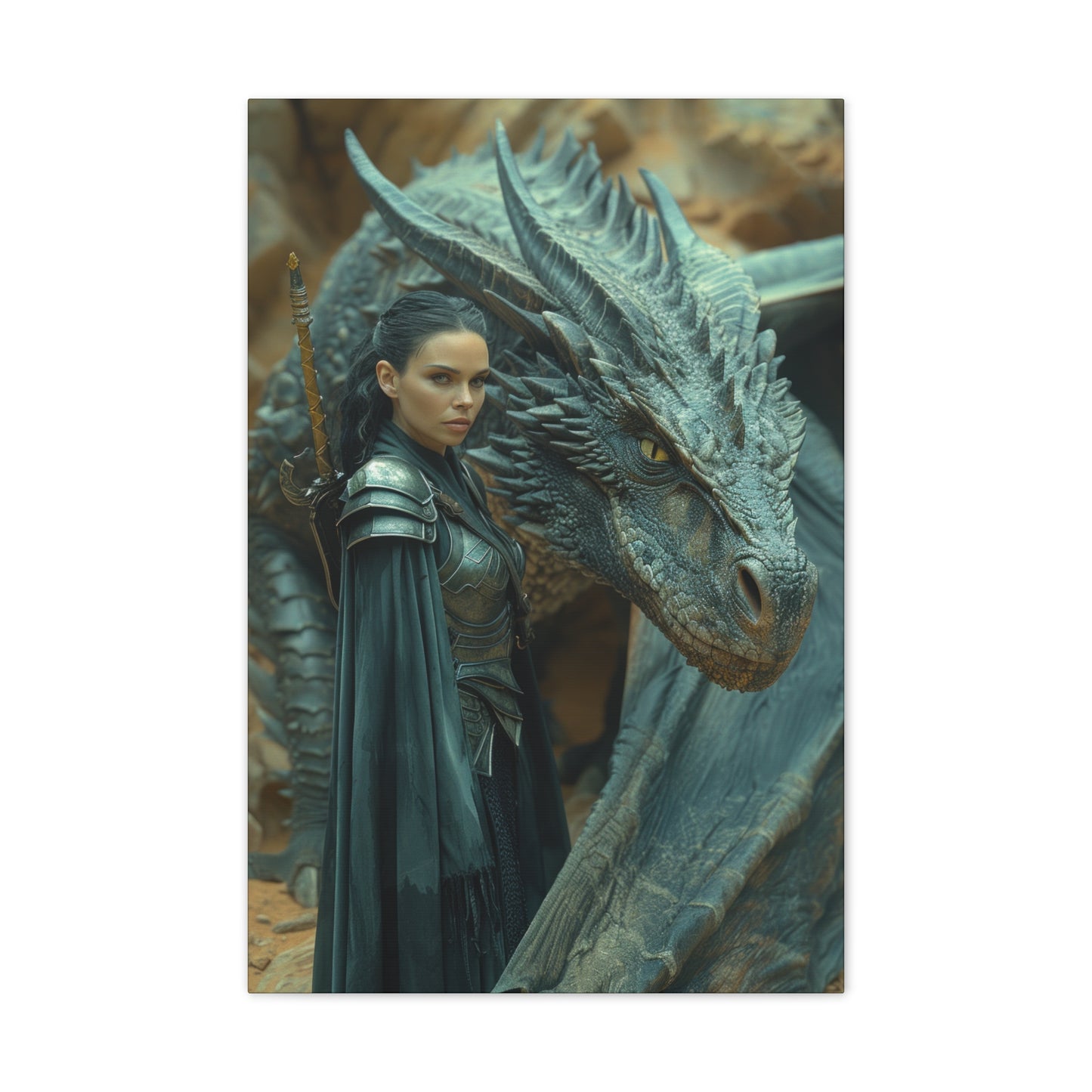 "Dragon Warrior" Canvas Stretched, 0.75" - Print