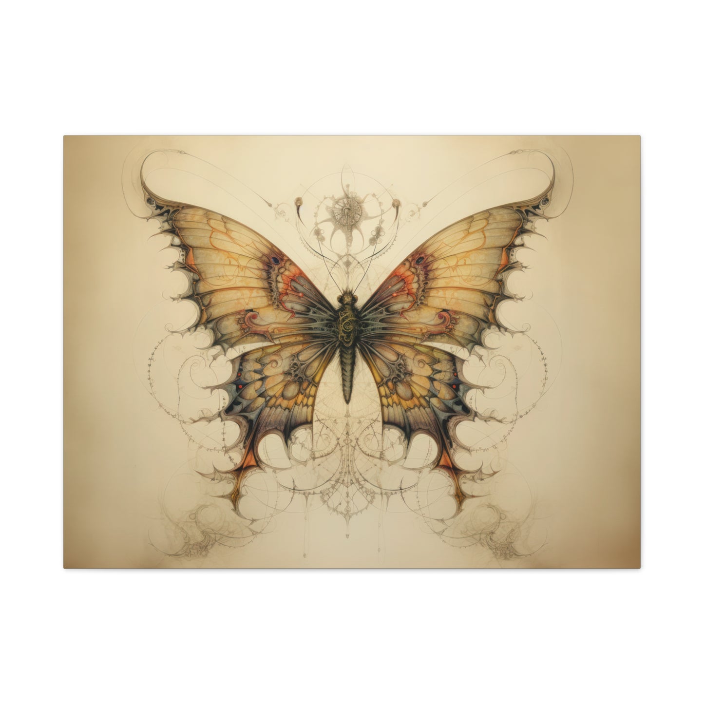 "Dragontailed Butterfly"  Canvas Stretched, 0.75" - Print