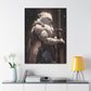 "Brown & White Falcon Owl Samurai" Canvas Stretched, 0.75" - Print