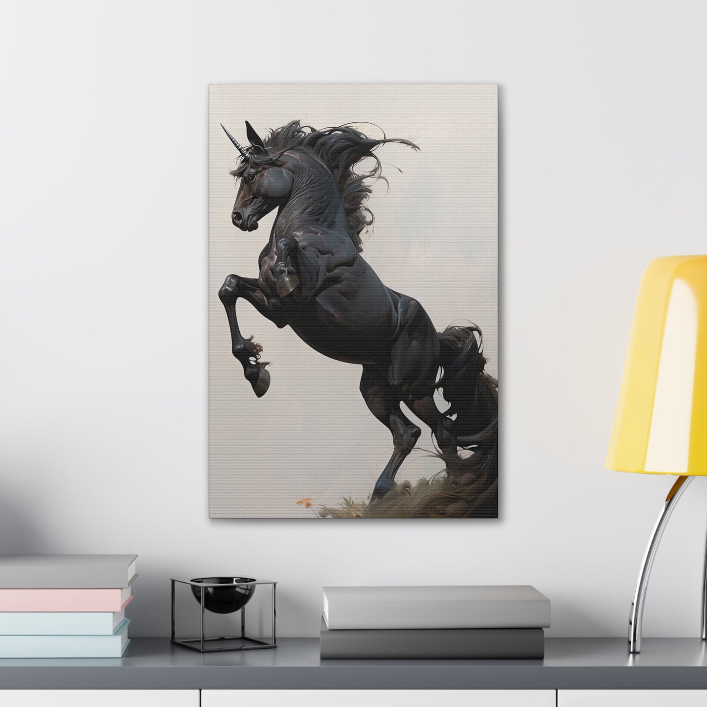 "Midnight Unicorn" Canvas Stretched, 0.75" - Print