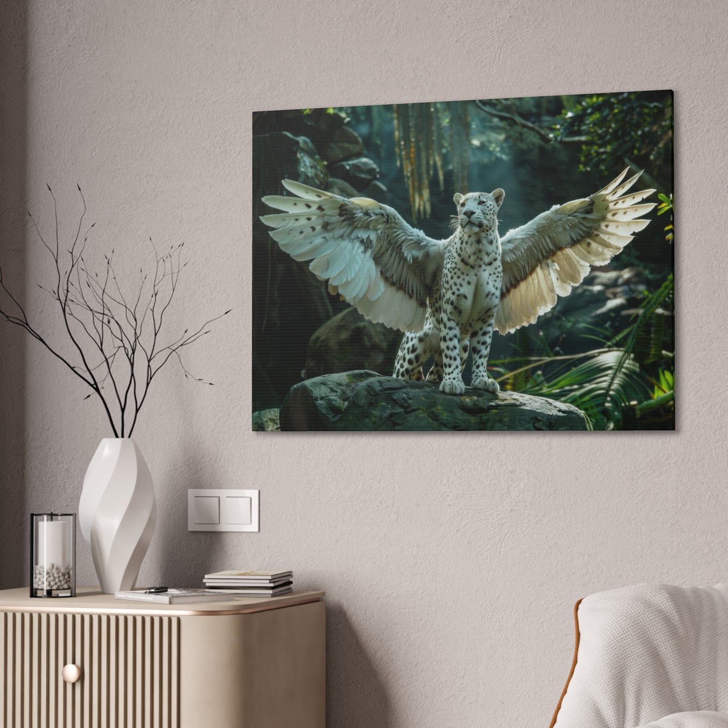 "Winged Panther"  Canvas Stretched, 0.75" - Print