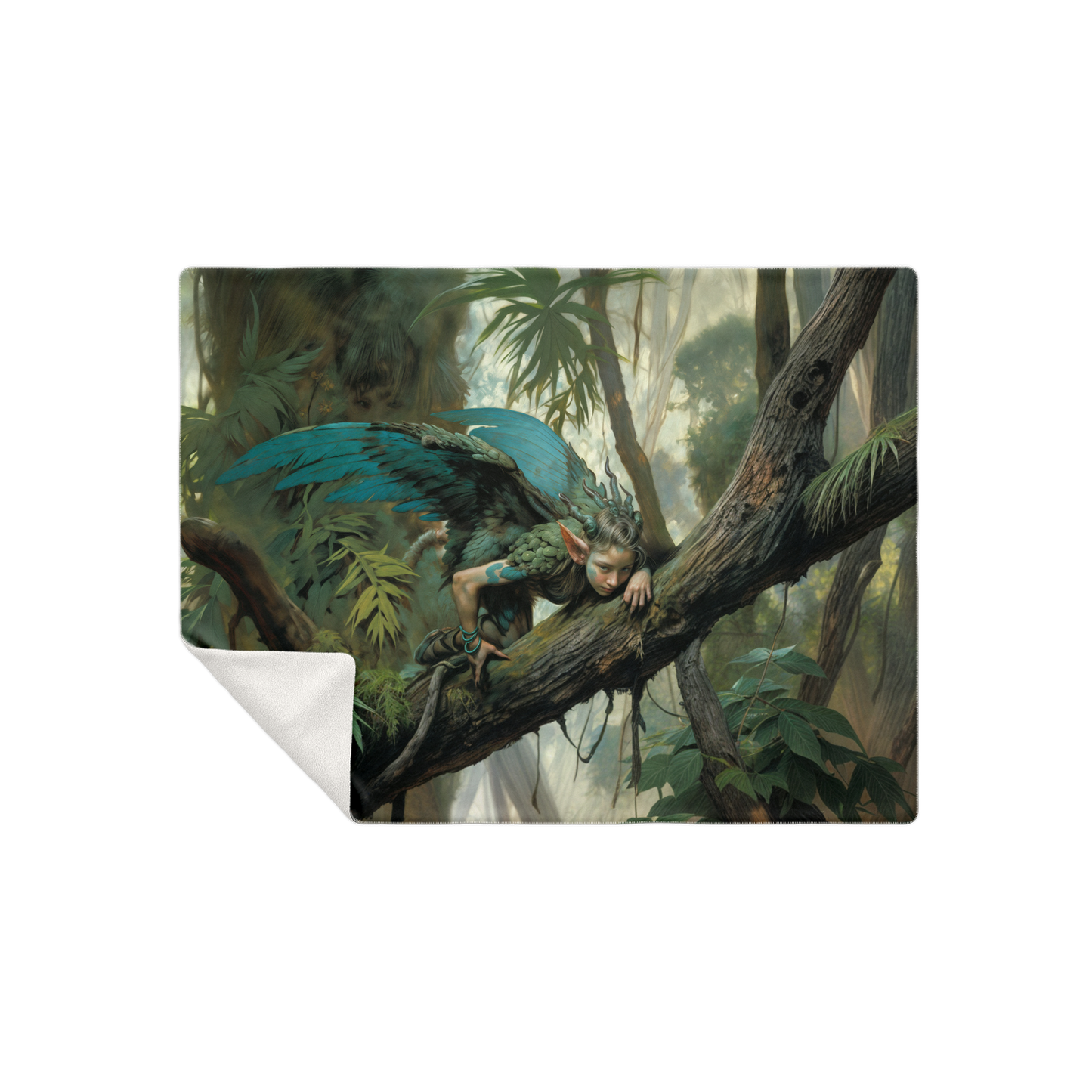 The Woodland Sprite’s Watcher Premium Microfleece Blanket