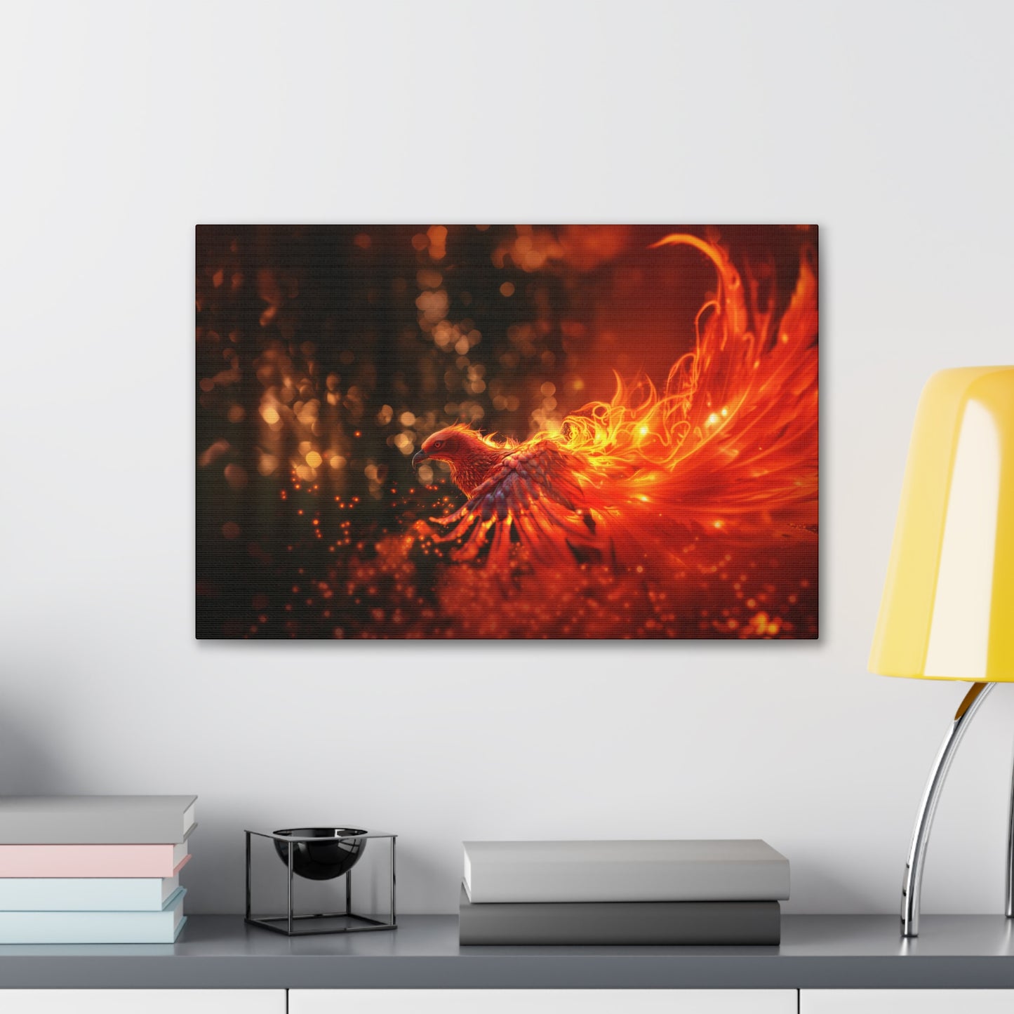 "Blazing Grace Phoenix"  Canvas Stretched, 0.75" - Print