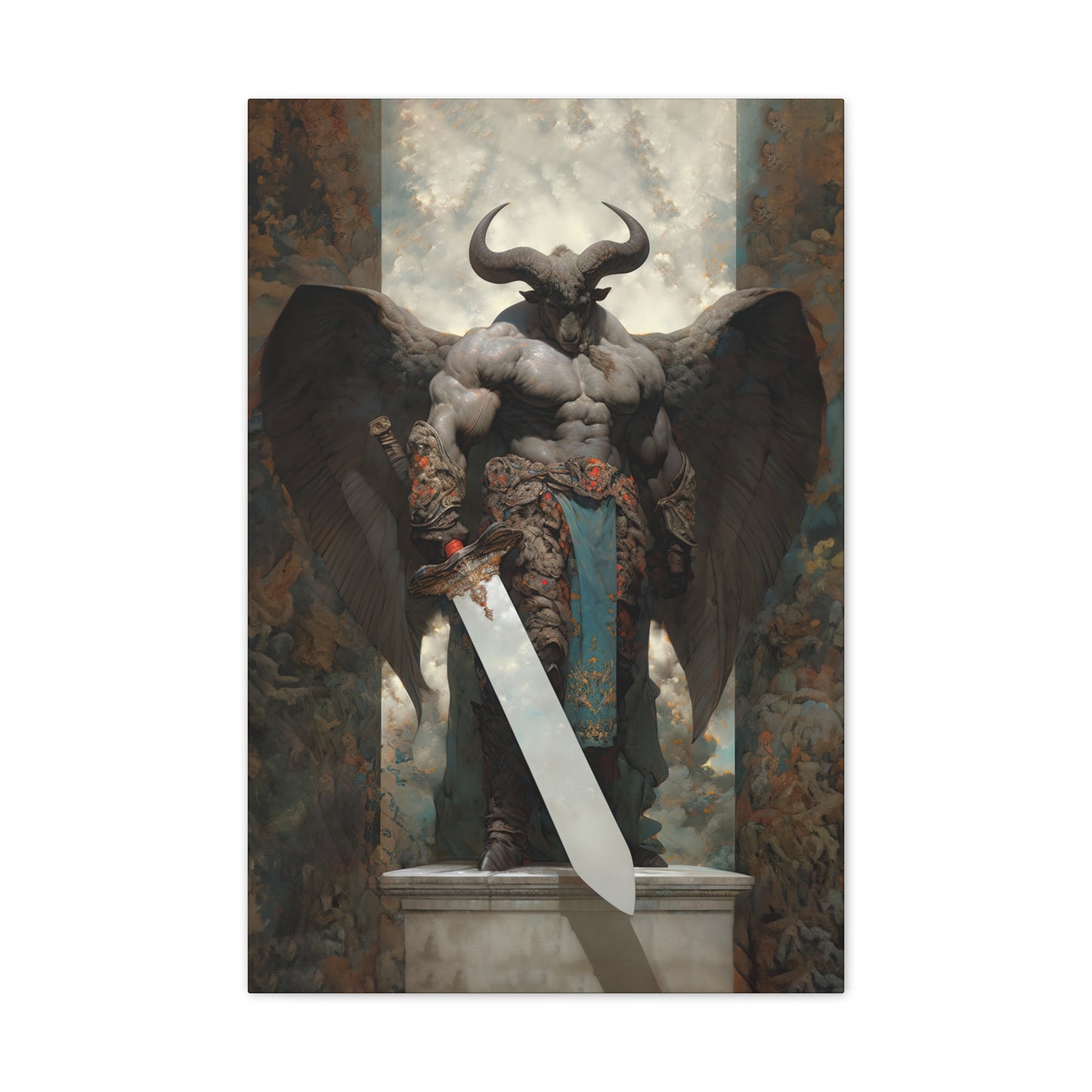 "Winged Minotaur" Canvas Stretched, 0.75" - Print