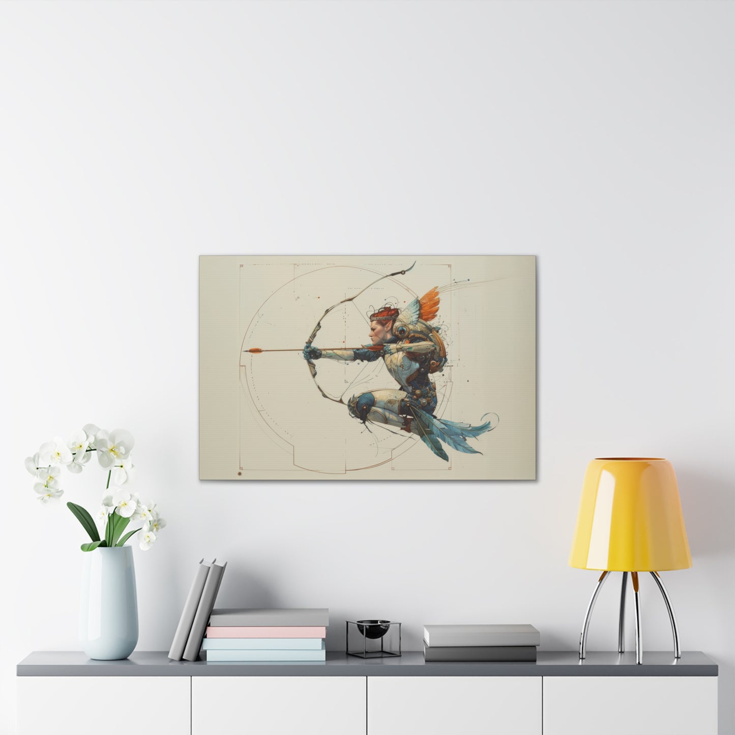 "Skyborne Archer"  Canvas Stretched, 0.75" - Print