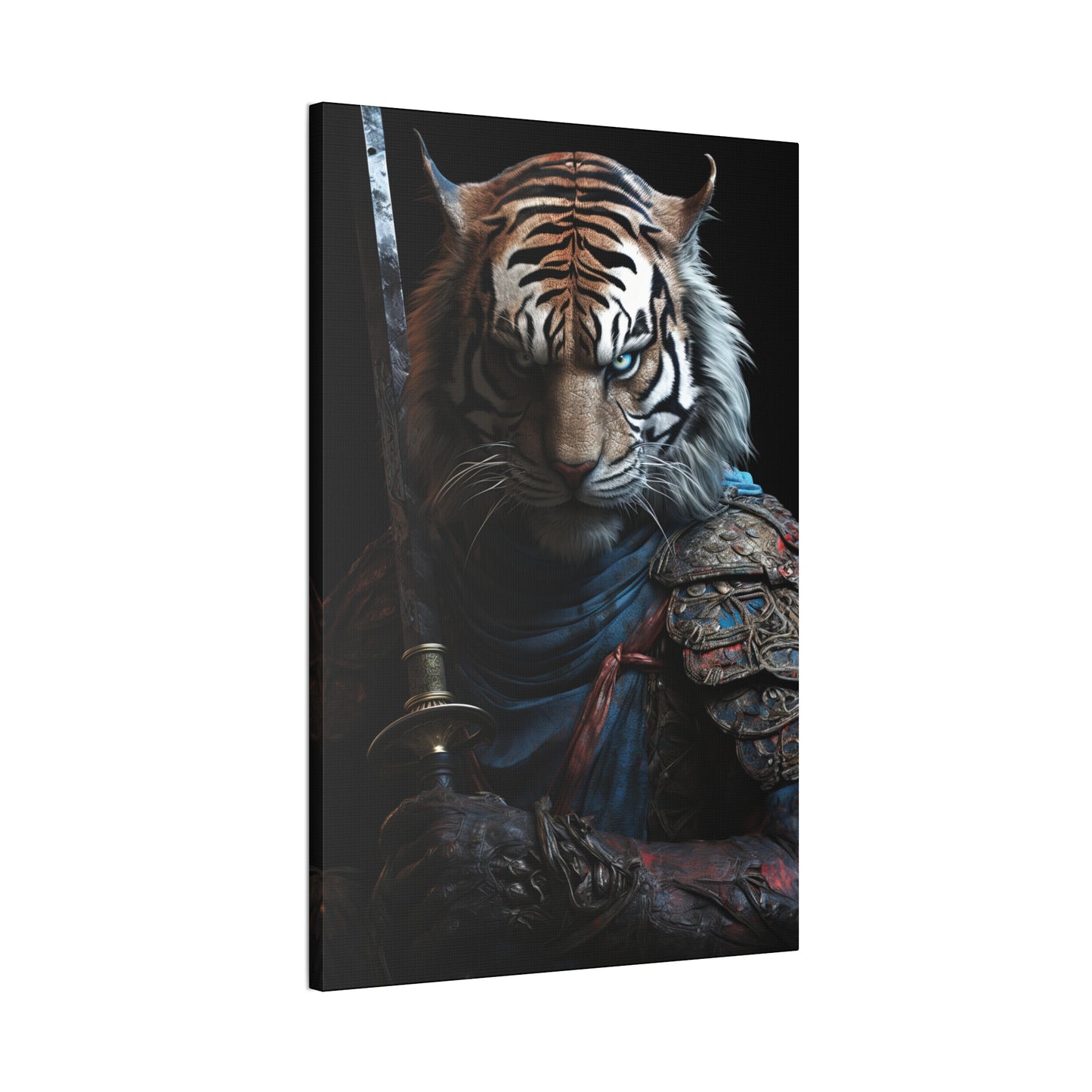 "Tiger Samurai" Canvas Stretched, 0.75" - Print