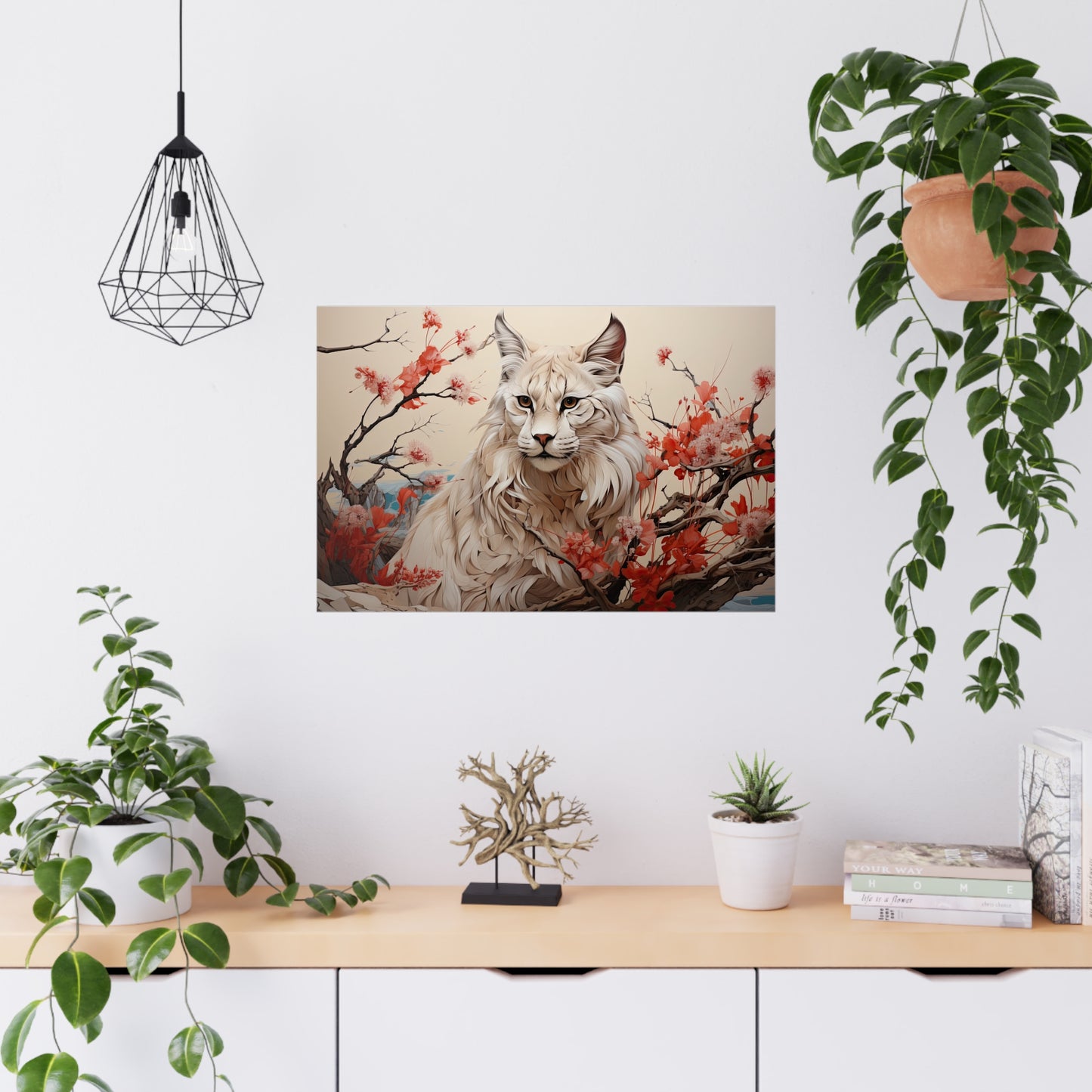 "Scarlet Whiskers Lynx" Poster - Print