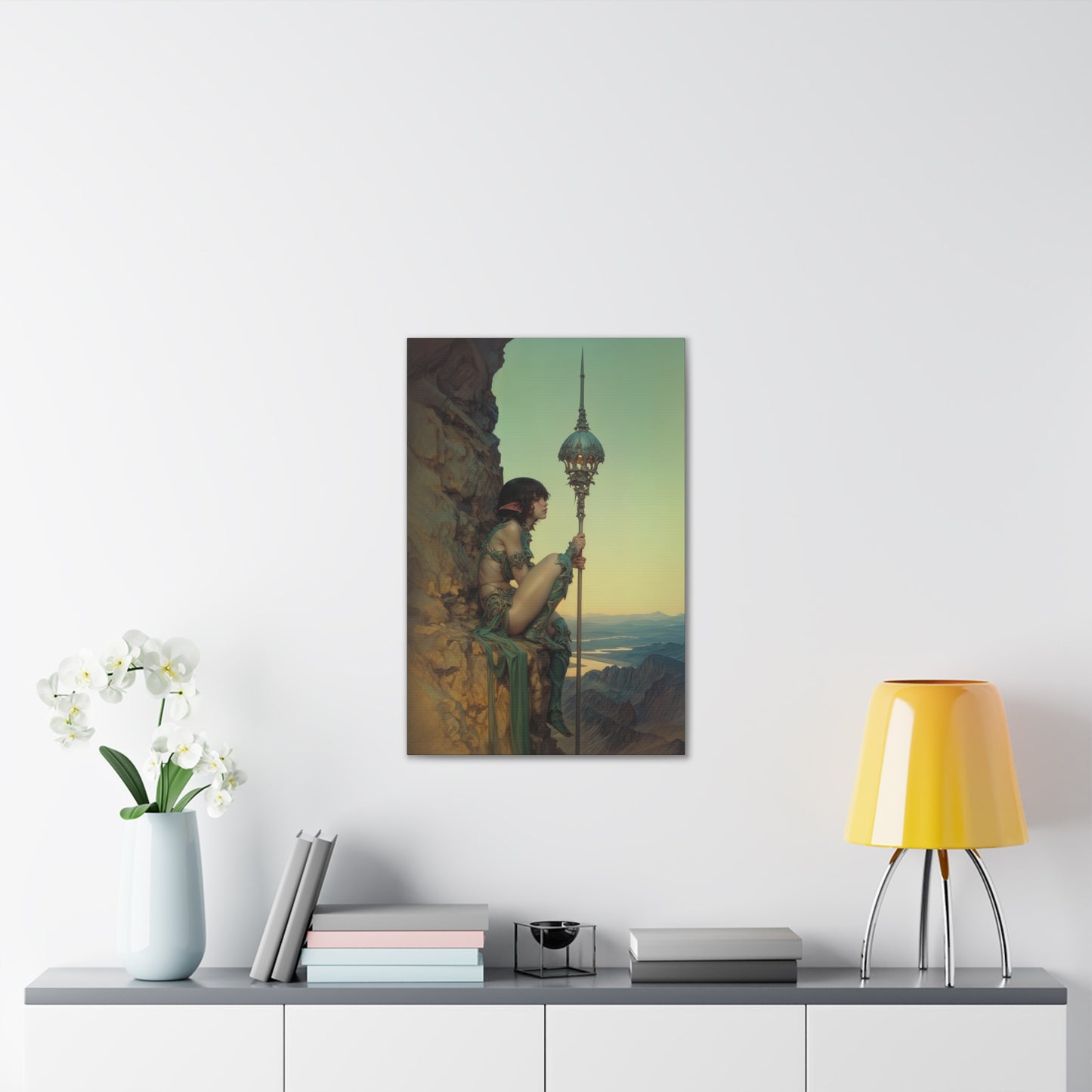 "Keeper of the Celestial Flame" Canvas Stretched, 0.75" - Print