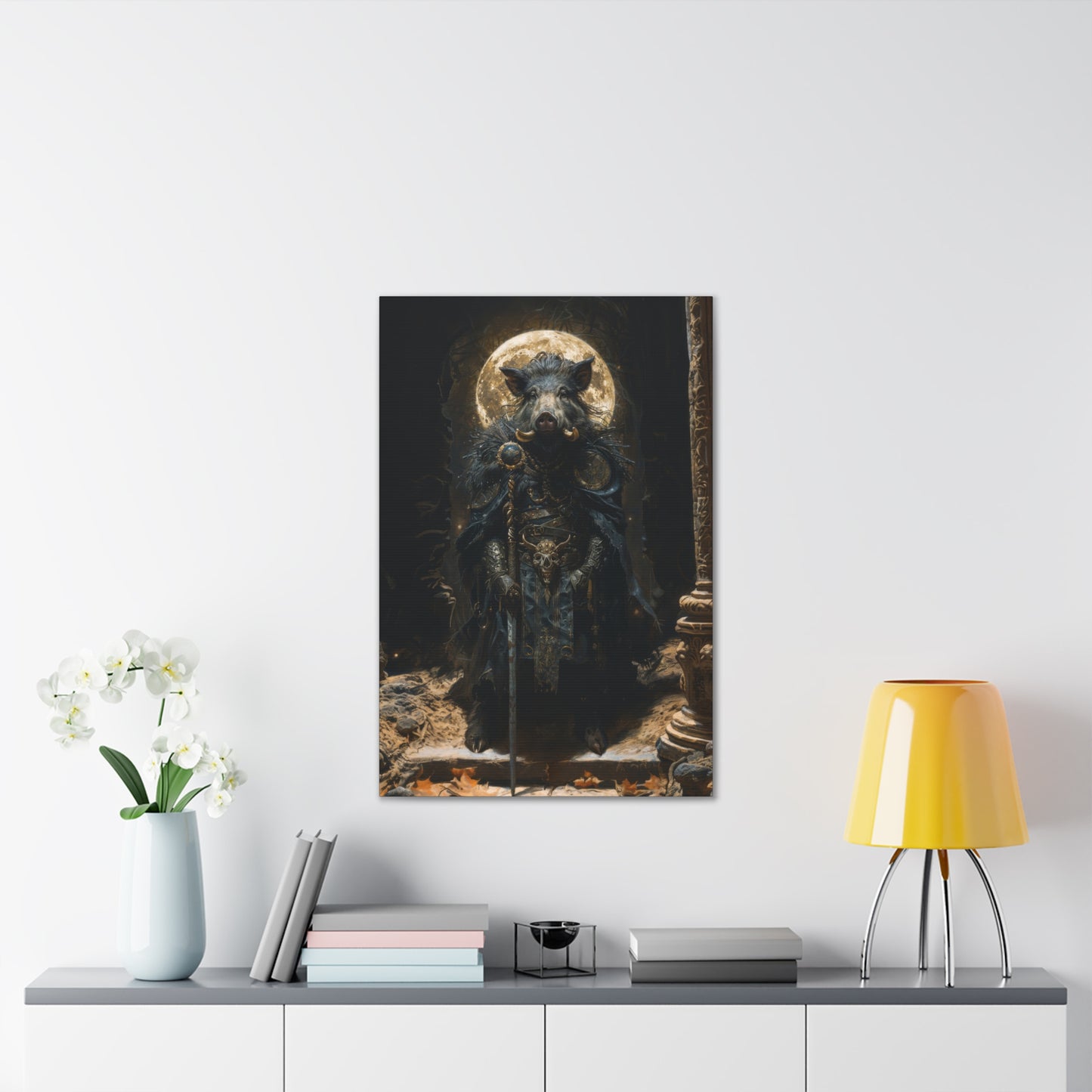 "Shadowtusk Shaman" Canvas Stretched, 0.75" - Print