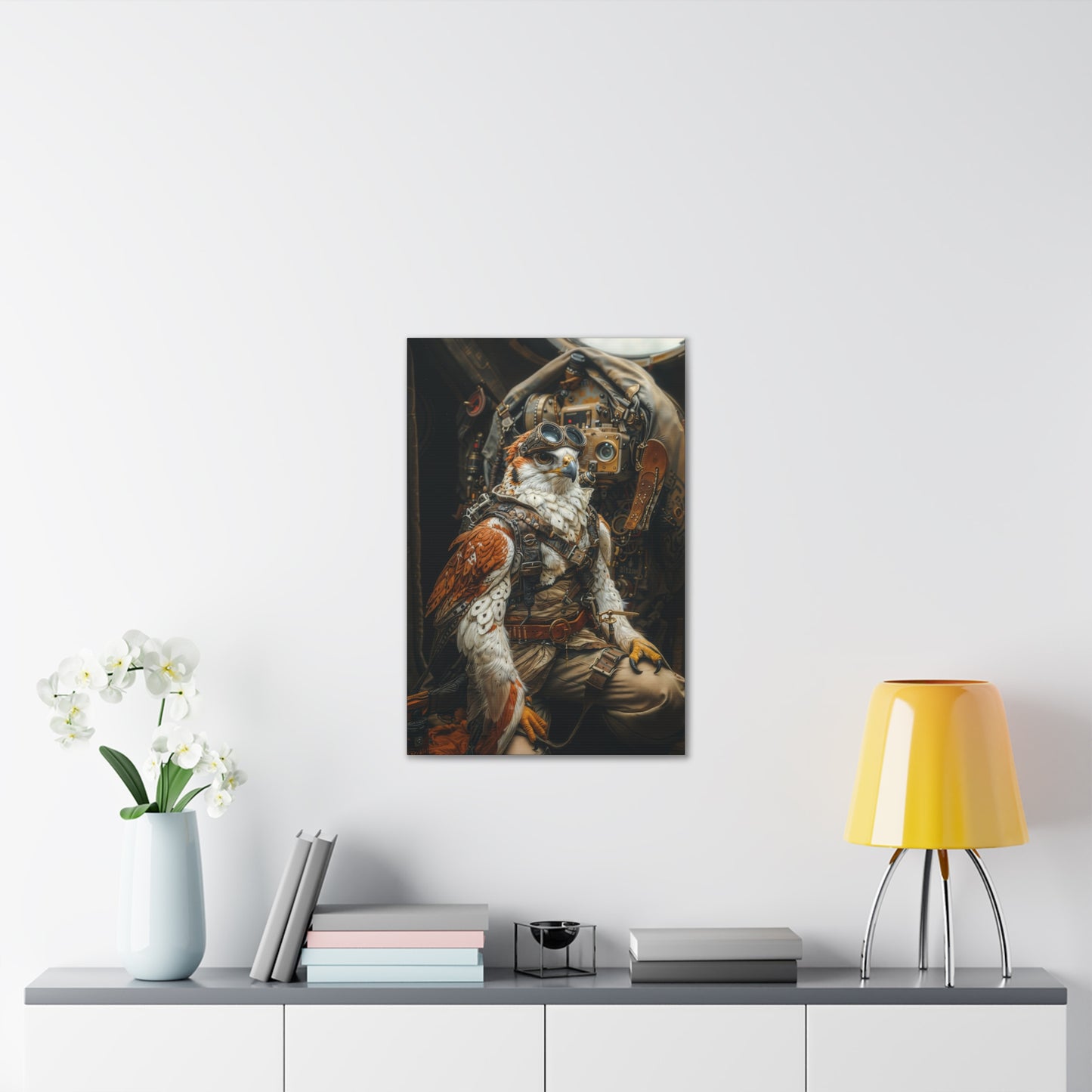 "Time Pilot Falconeer" Canvas Stretched, 0.75" - Print