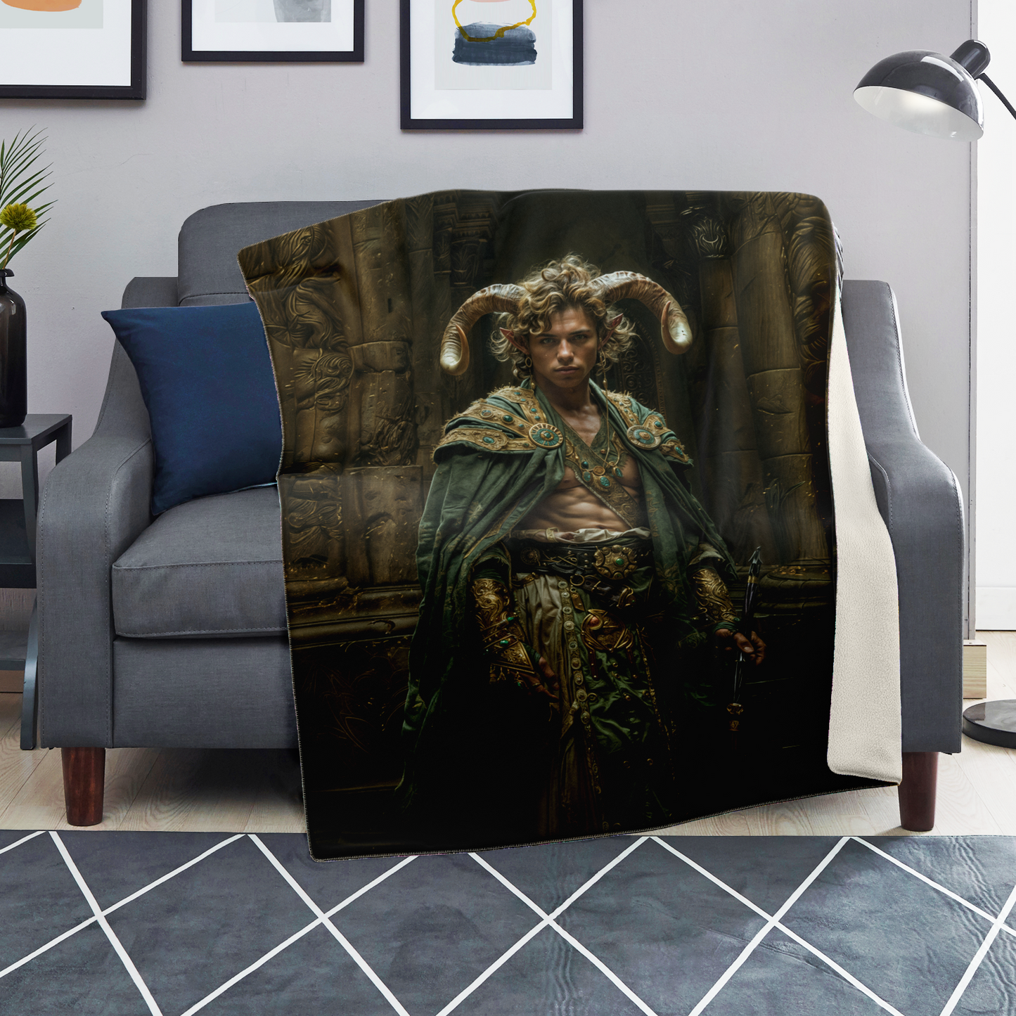 Mage Temple Guard Premium Microfleece Blanket