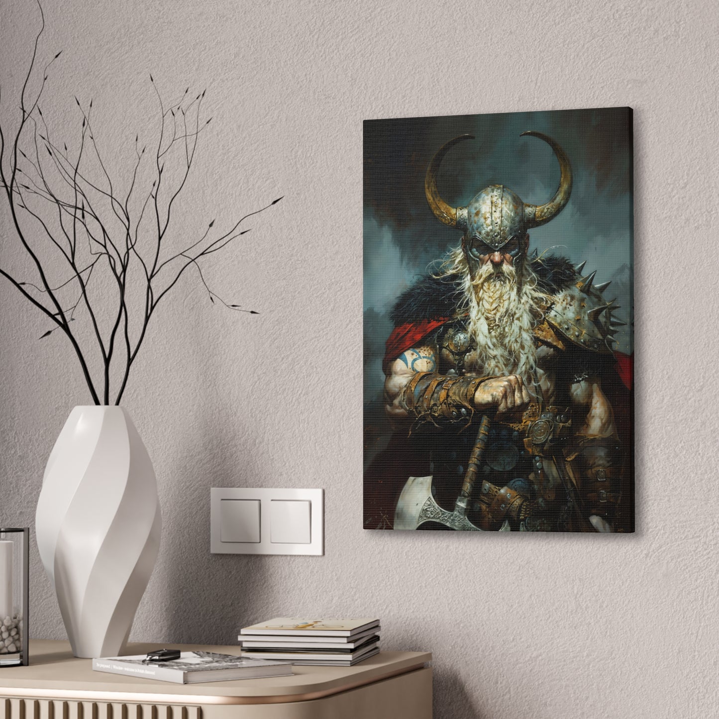 "Battleworn Berserker" Canvas Stretched, 0.75" - Print