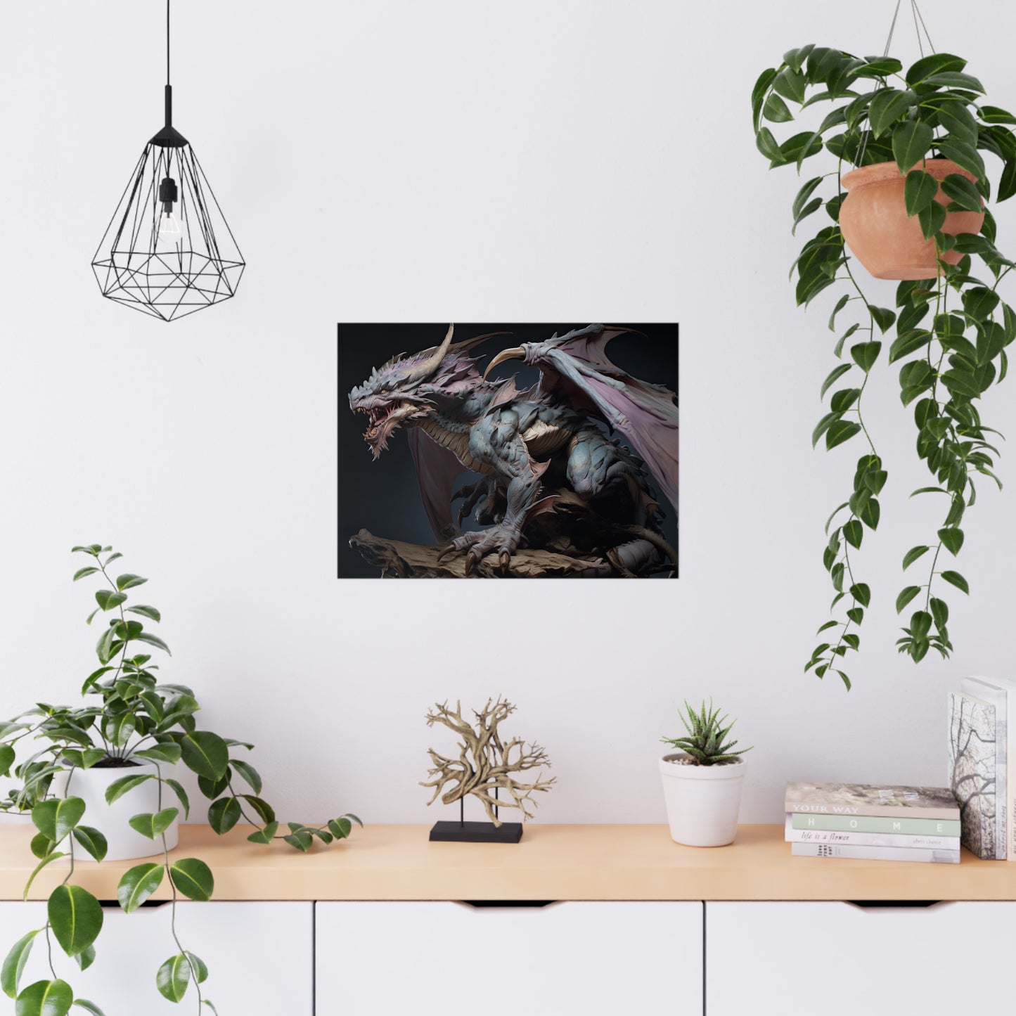 "Lavender Dragon Elder" Poster - Print