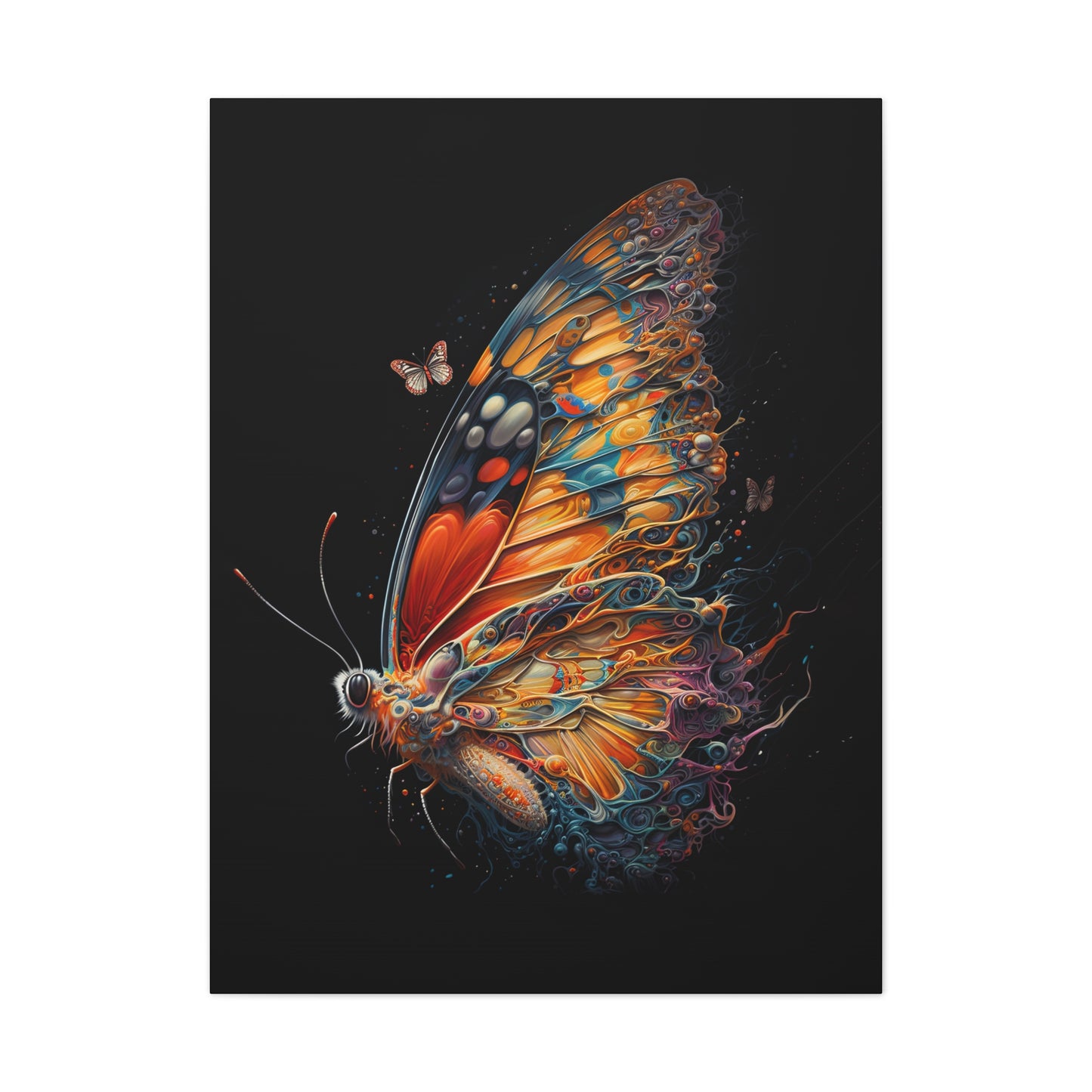 "Liquid Mirage Butterfly" Canvas Stretched, 0.75" - Print