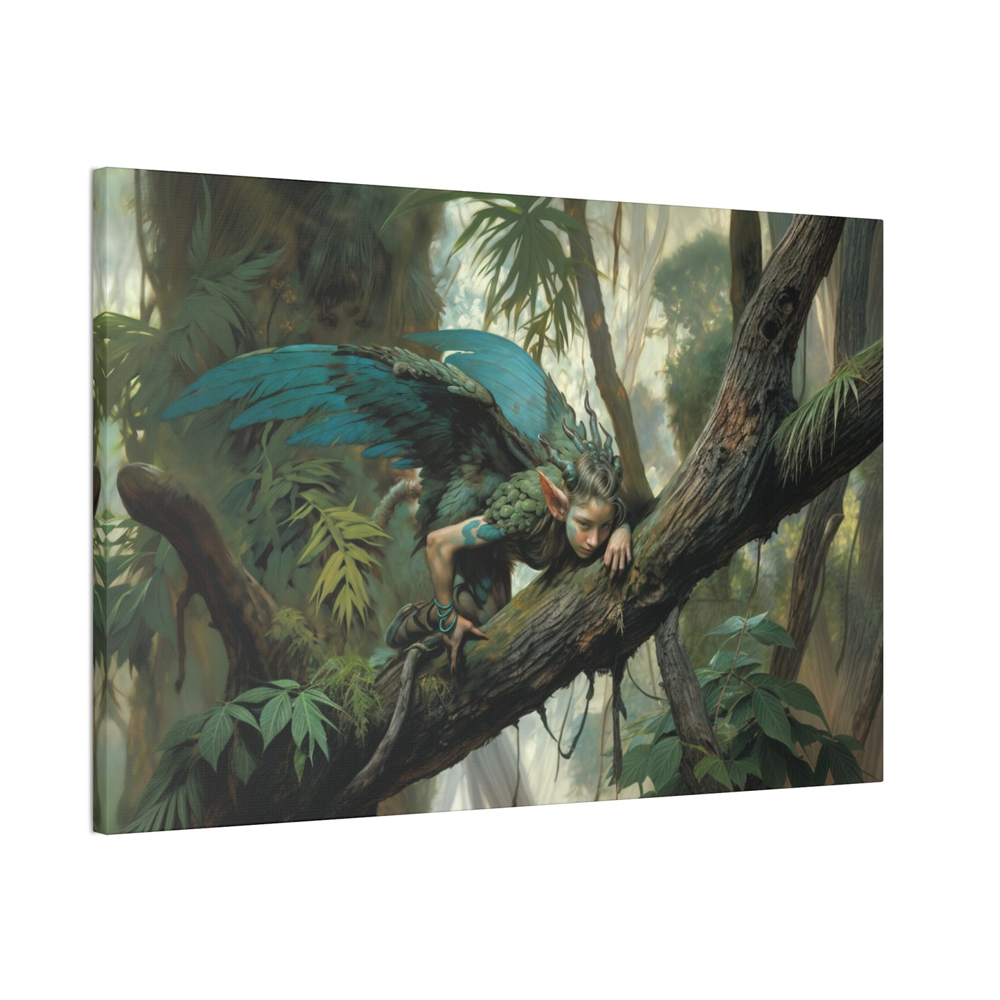 "The Woodland Sprite’s Watcher"  Canvas Stretched, 0.75" - Print