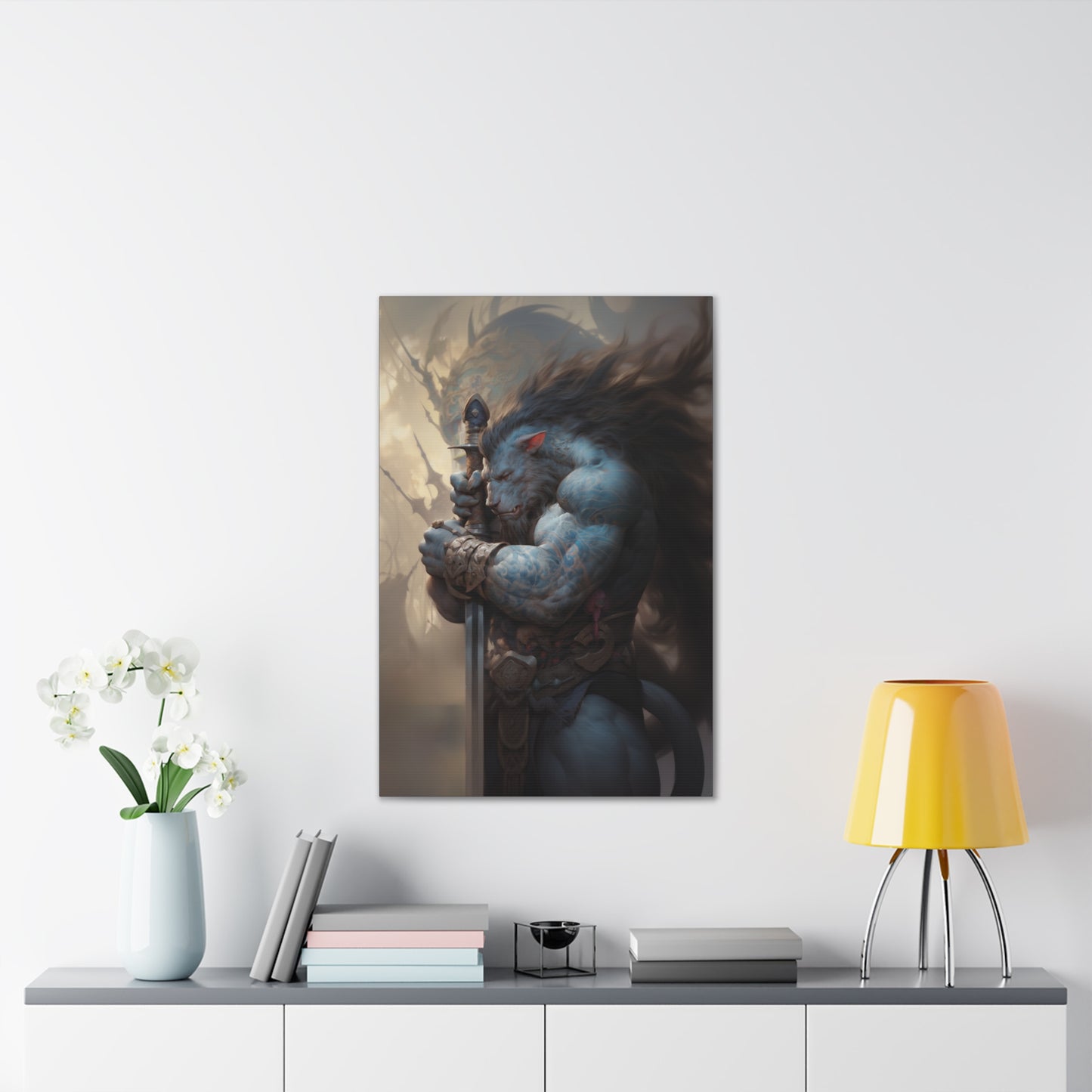 "Werewolf Warrior" Canvas Stretched, 0.75" - Print