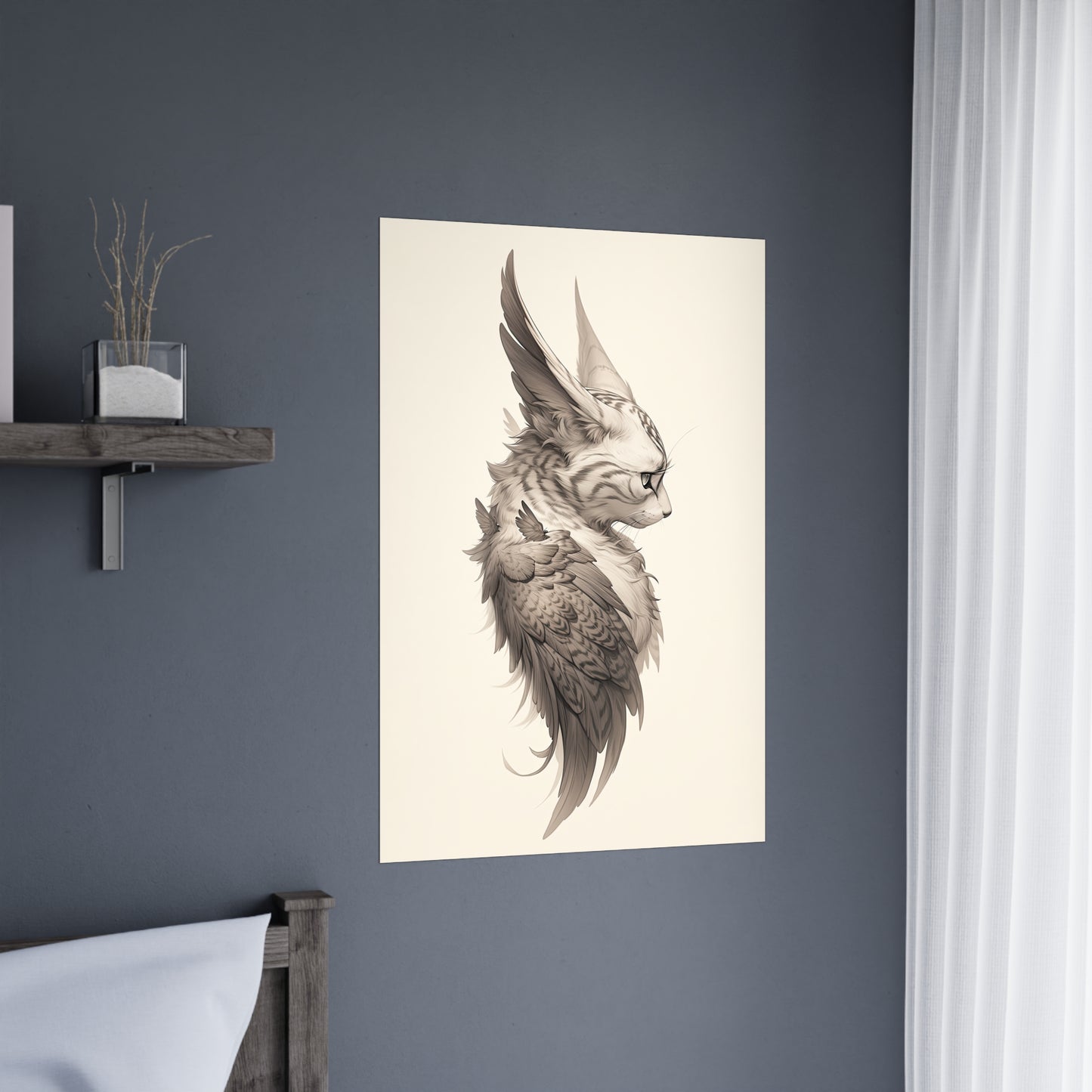 "Wing Eared Cat" Poster - Print