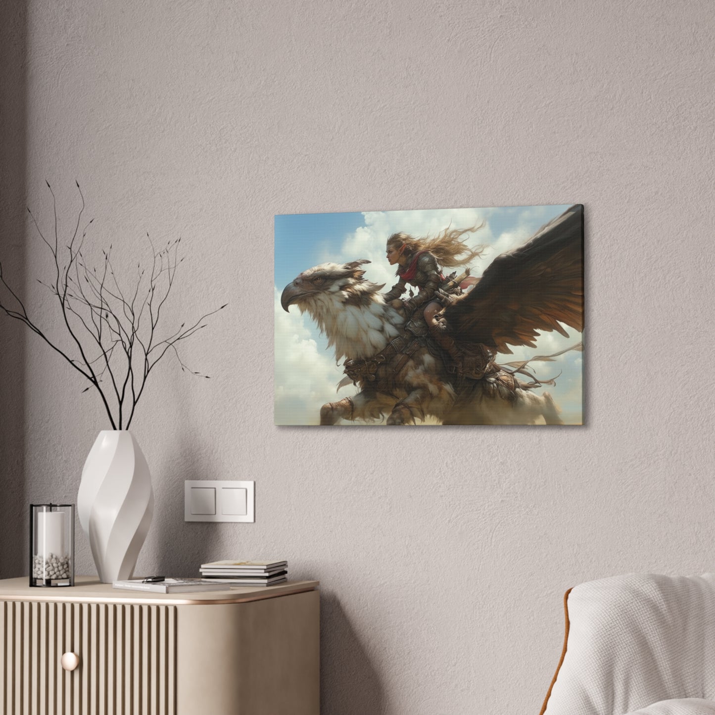 "Griffin Rider"  Canvas Stretched, 0.75" - Print