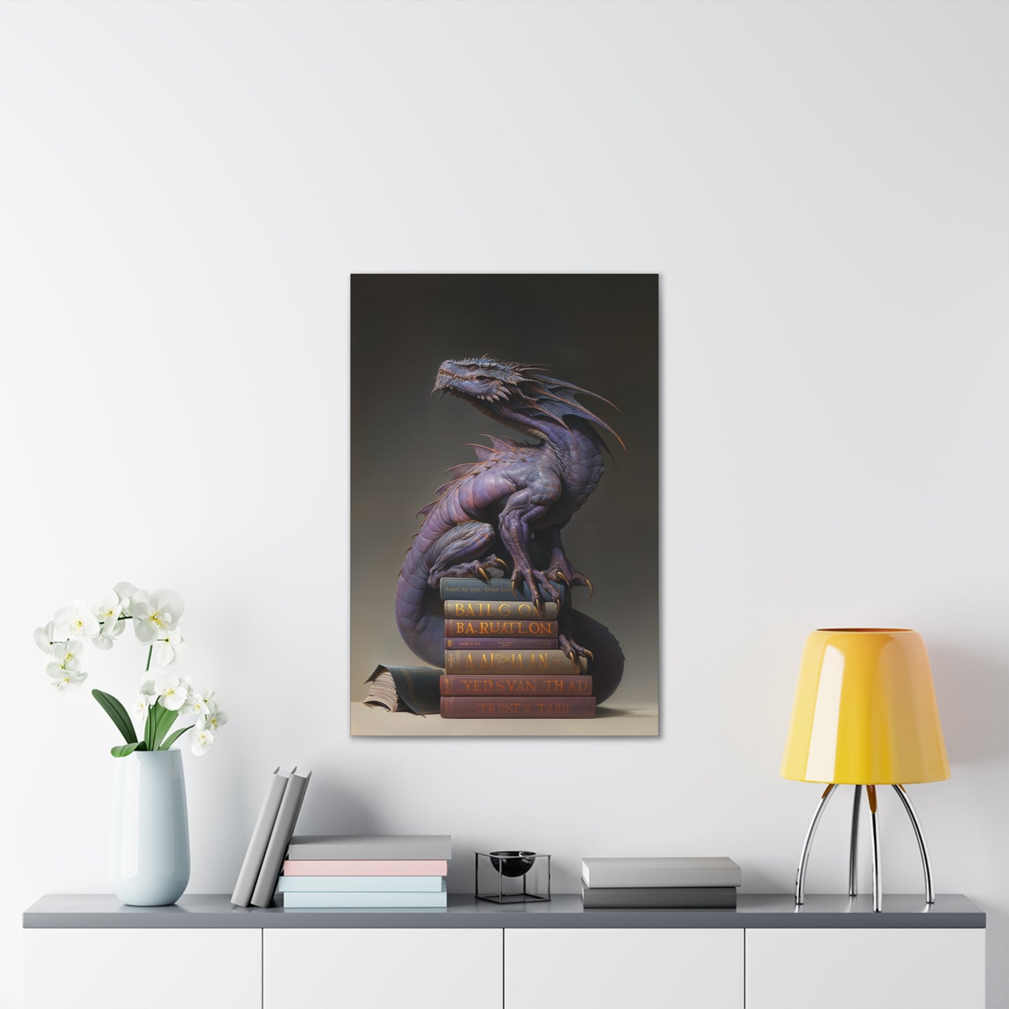 "Book Wyrm" Canvas Stretched, 0.75" - Print