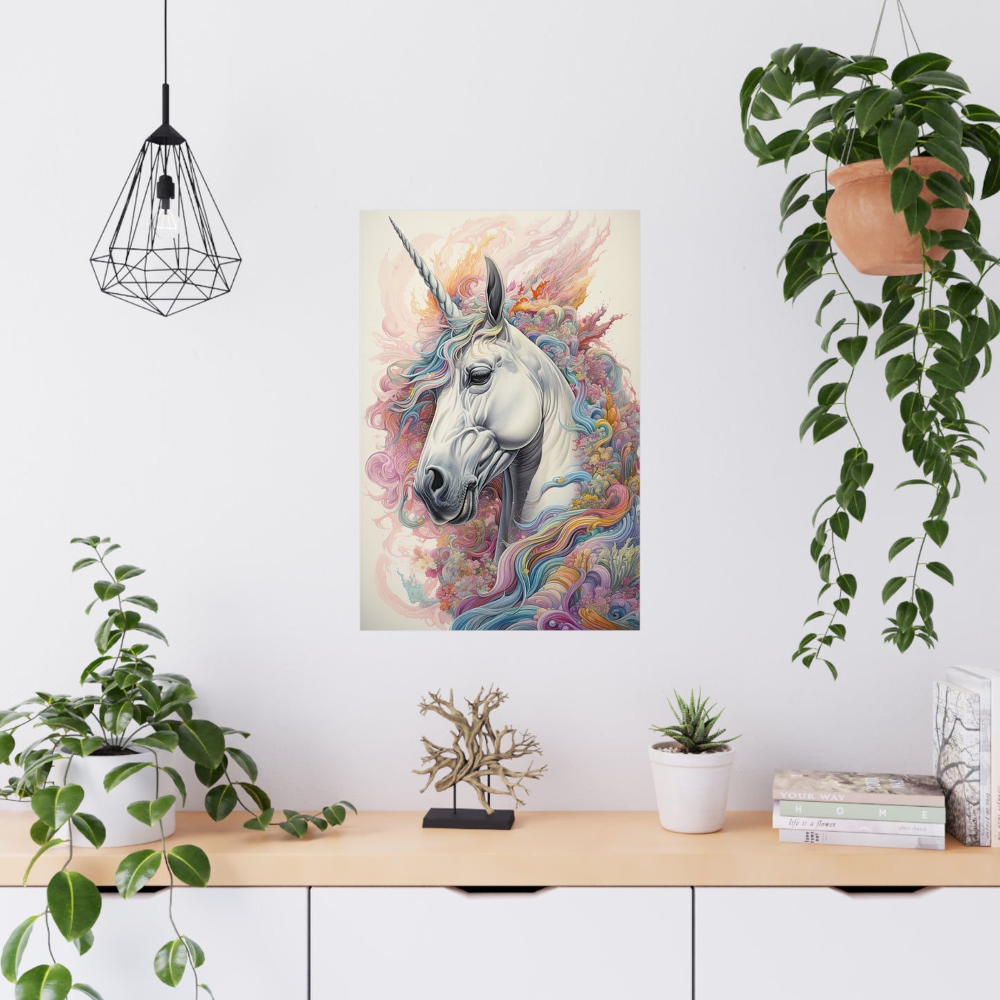 "Fluro Unicorn" Poster - Print