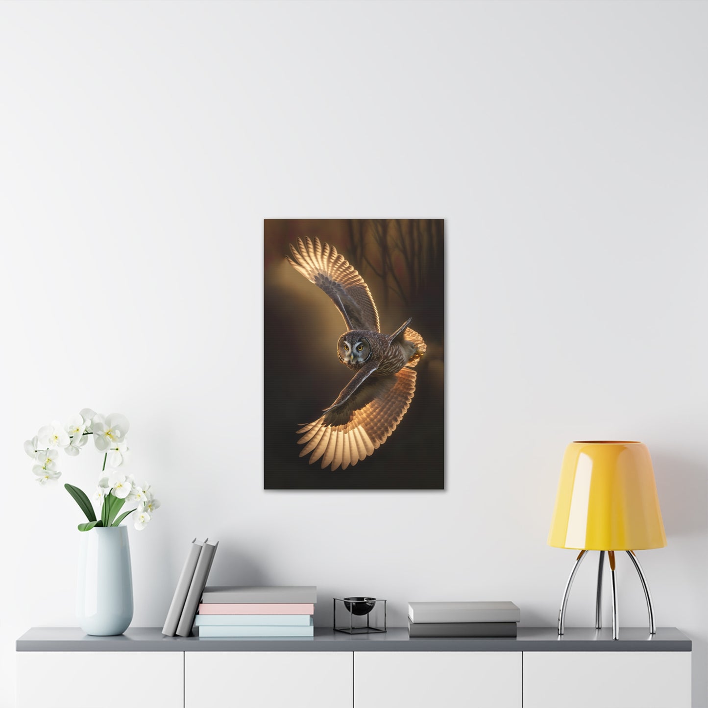 "Aerial Twister Owl" Canvas Stretched, 0.75" - Print