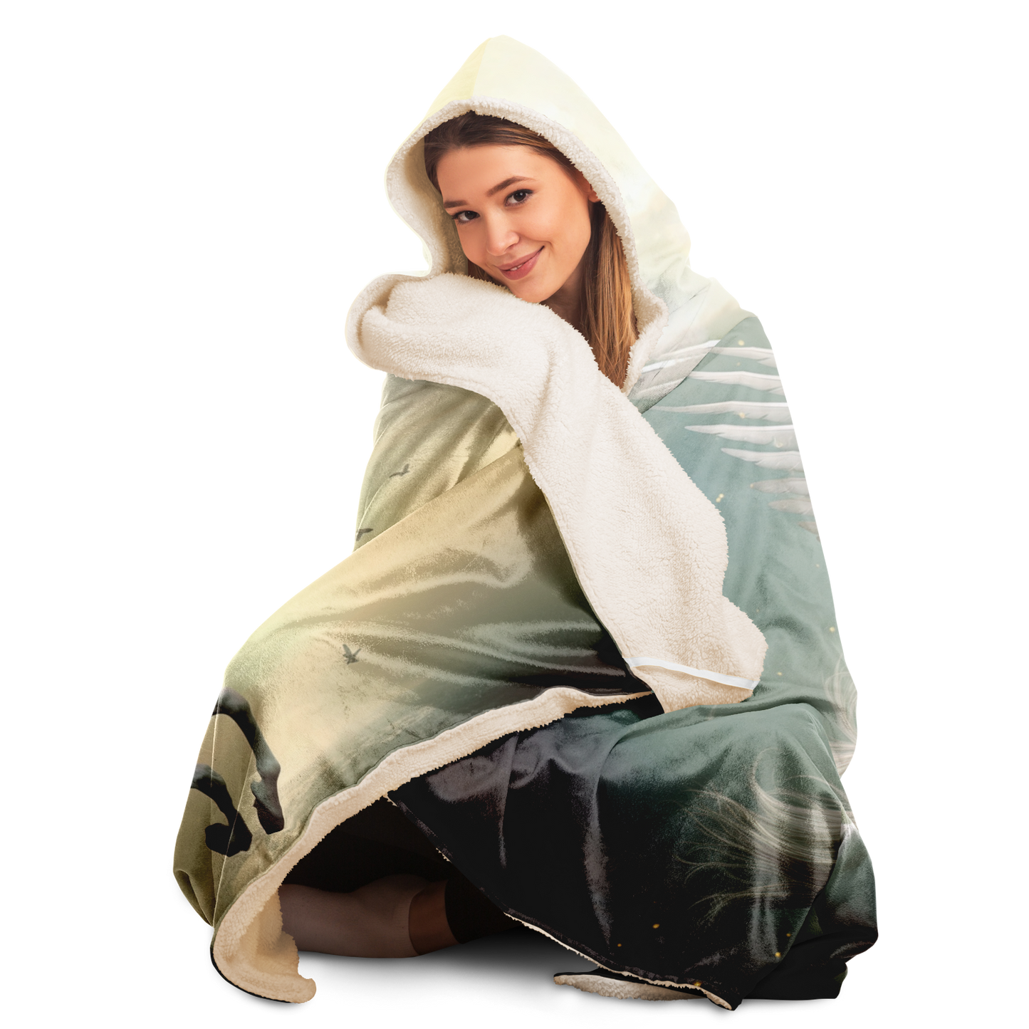 Wings Of Dawn Pegasus Hooded Blanket