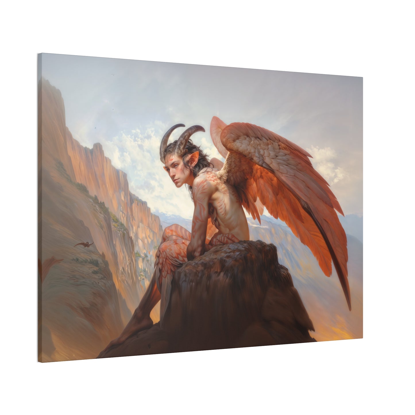 "Wings of the Forgotten Dawn"  Canvas Stretched, 0.75" - Print