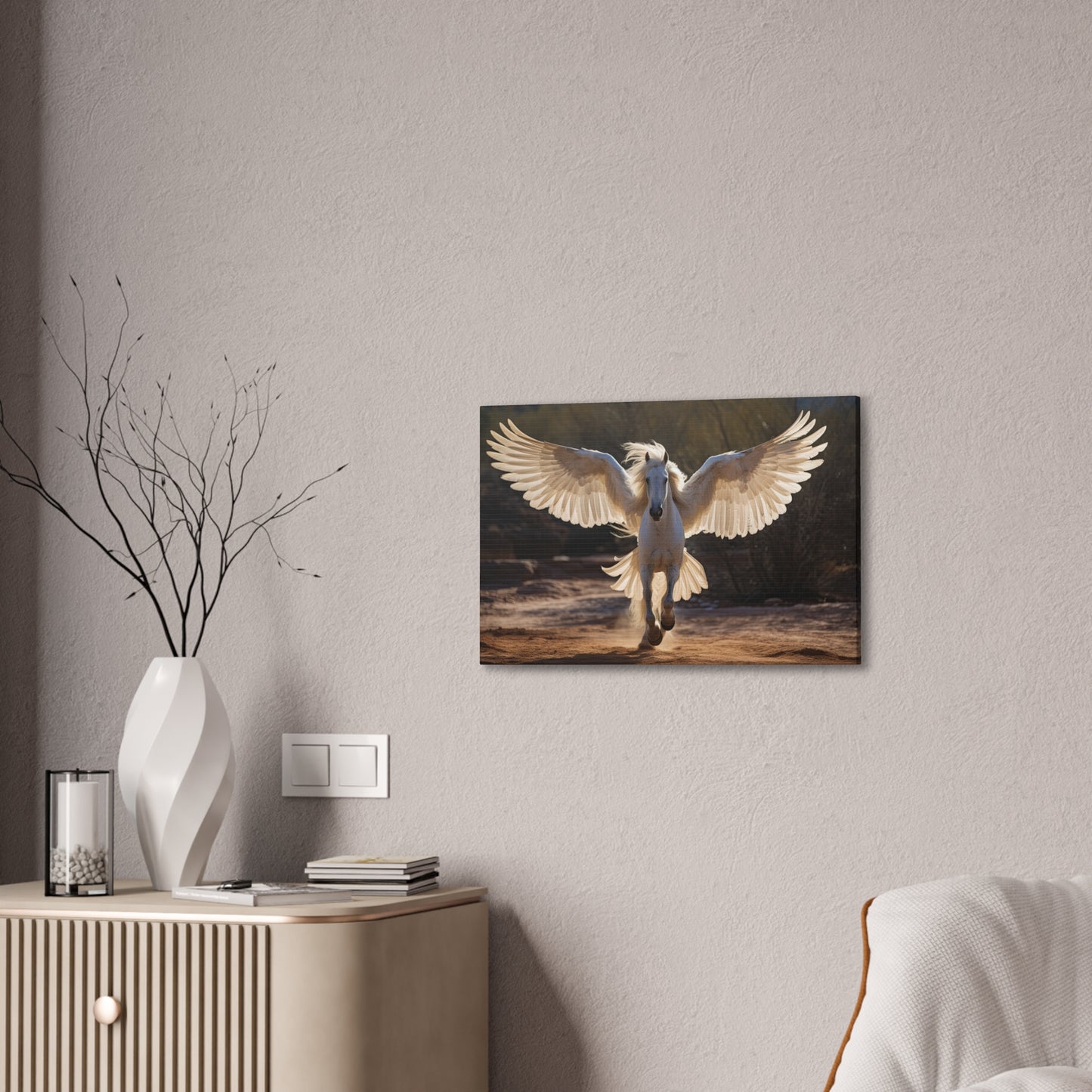 "Pearl Pegasus"  Canvas Stretched, 0.75" - Print