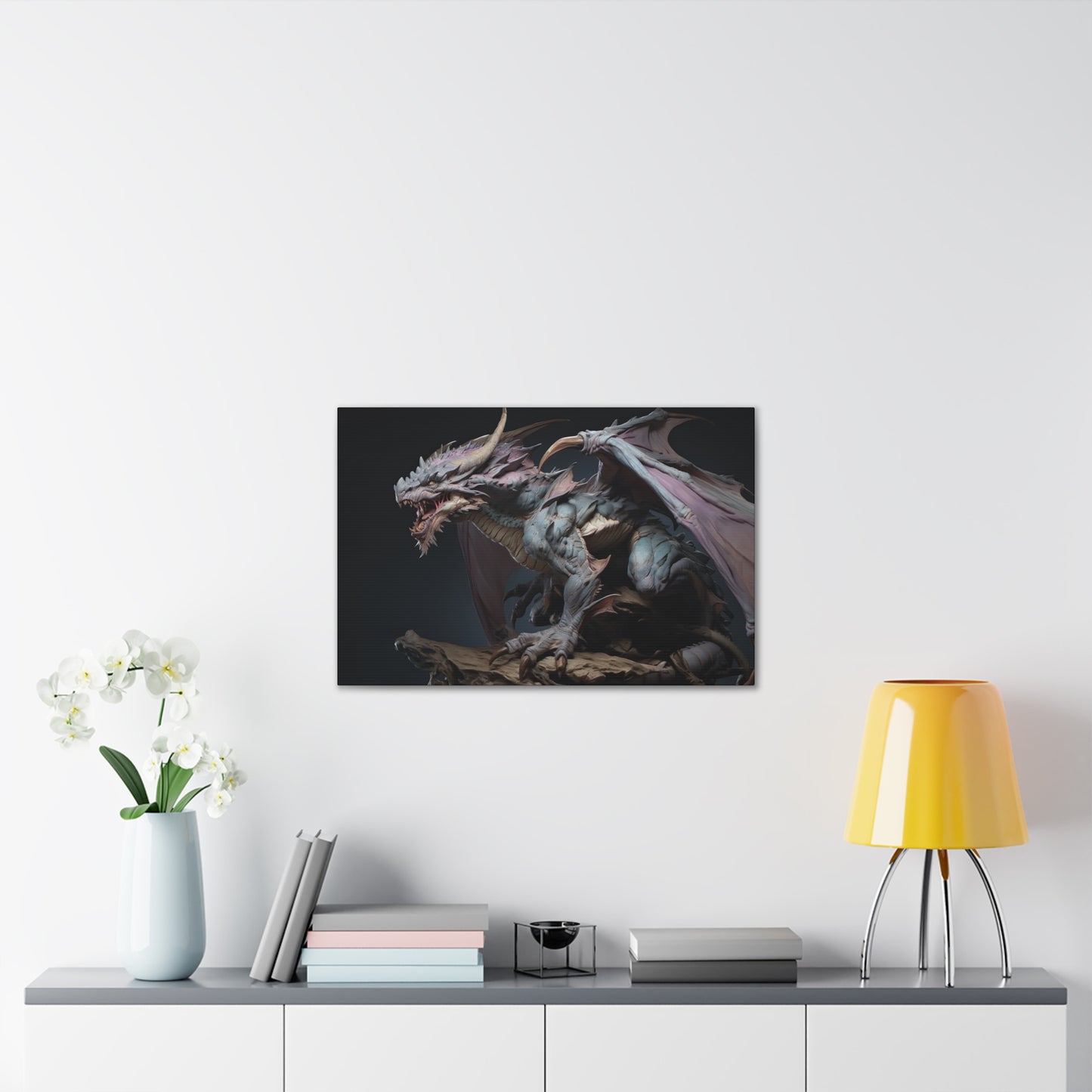 "Lavender Dragon Elder"  Canvas Stretched, 0.75" - Print