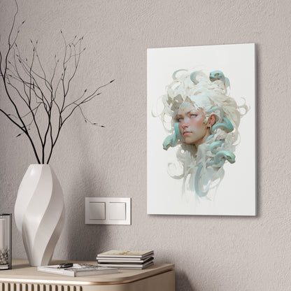 "White Medusa Queen" Canvas Stretched, 0.75" - Print