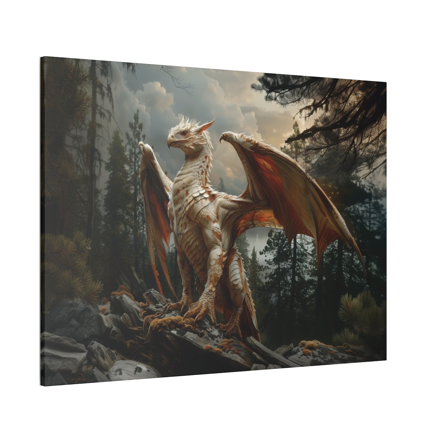 "Forest Drake"  Canvas Stretched, 0.75" - Print