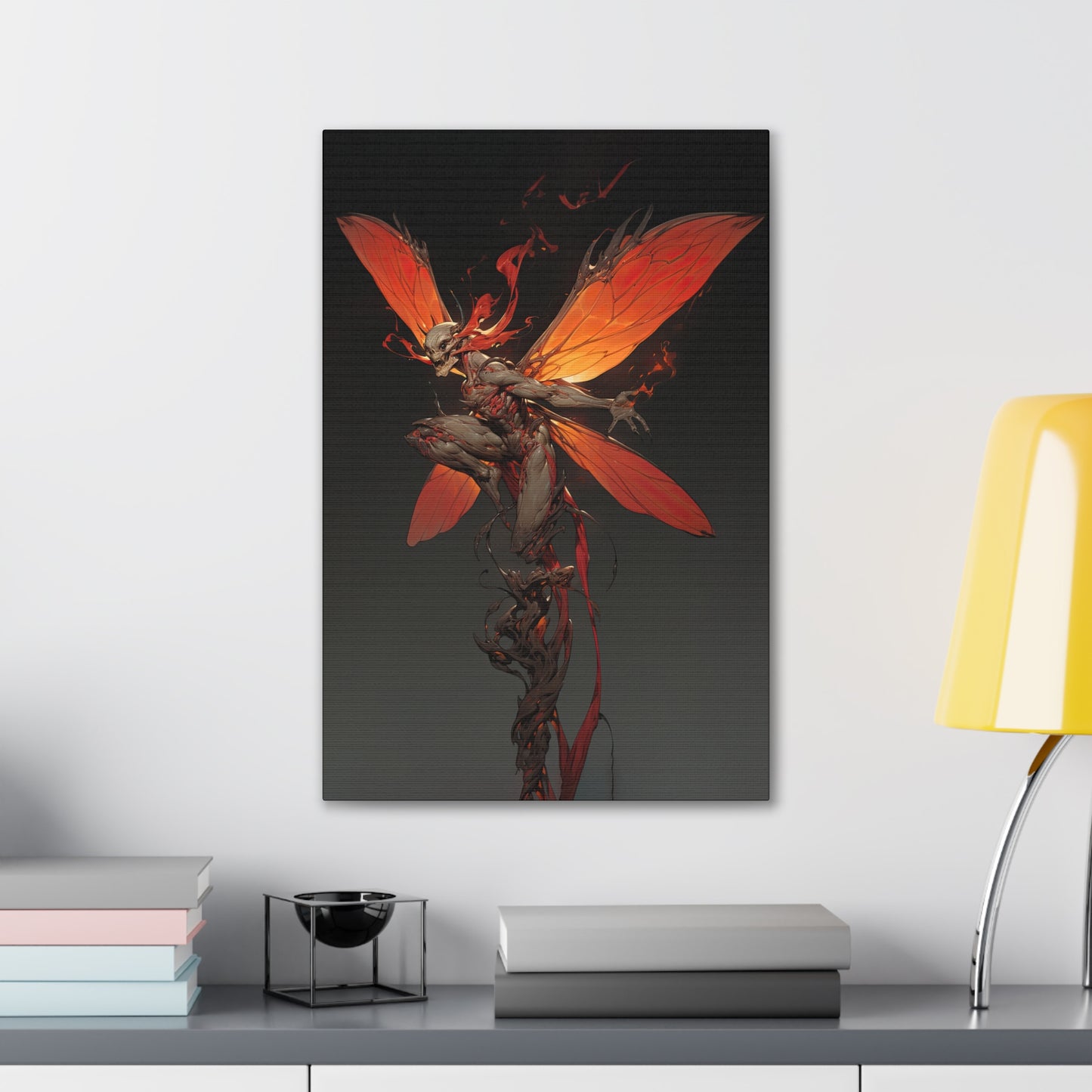 "Flaming Dragonspryte" Canvas Stretched, 0.75" - Print